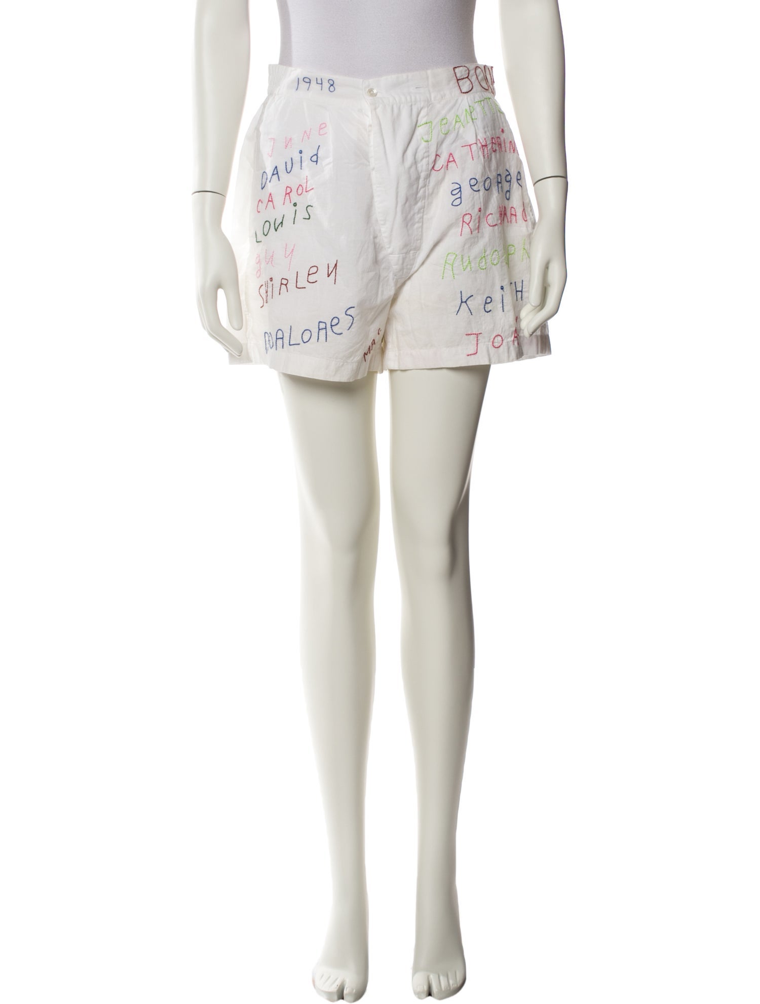 BODE Graphic Print Mini Shorts