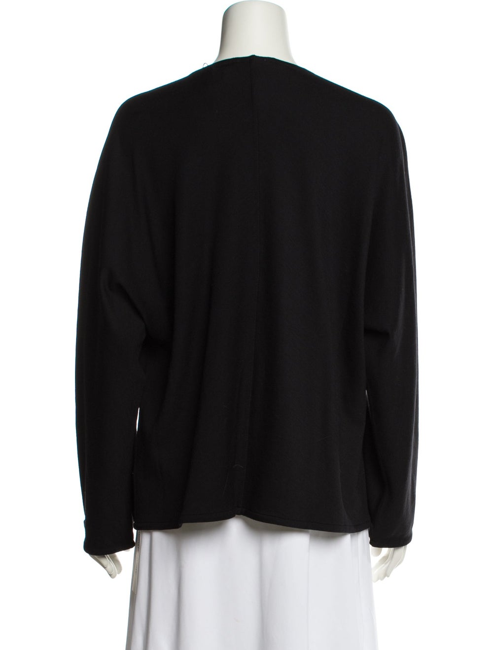 Bode Wool Jacket Black Collarless Slit Pockets & … - image 3