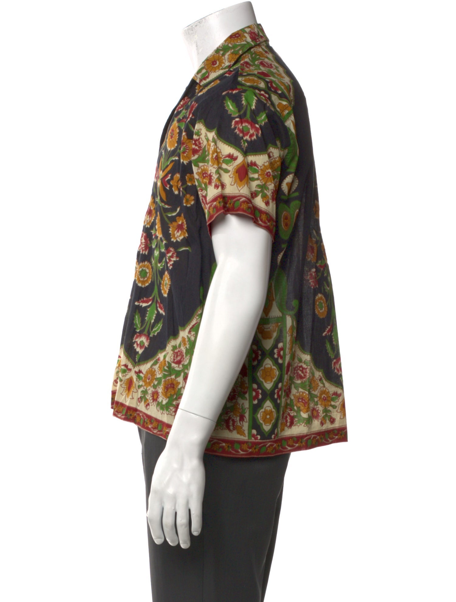 BODE Floral Print Short Sleeve Shirt