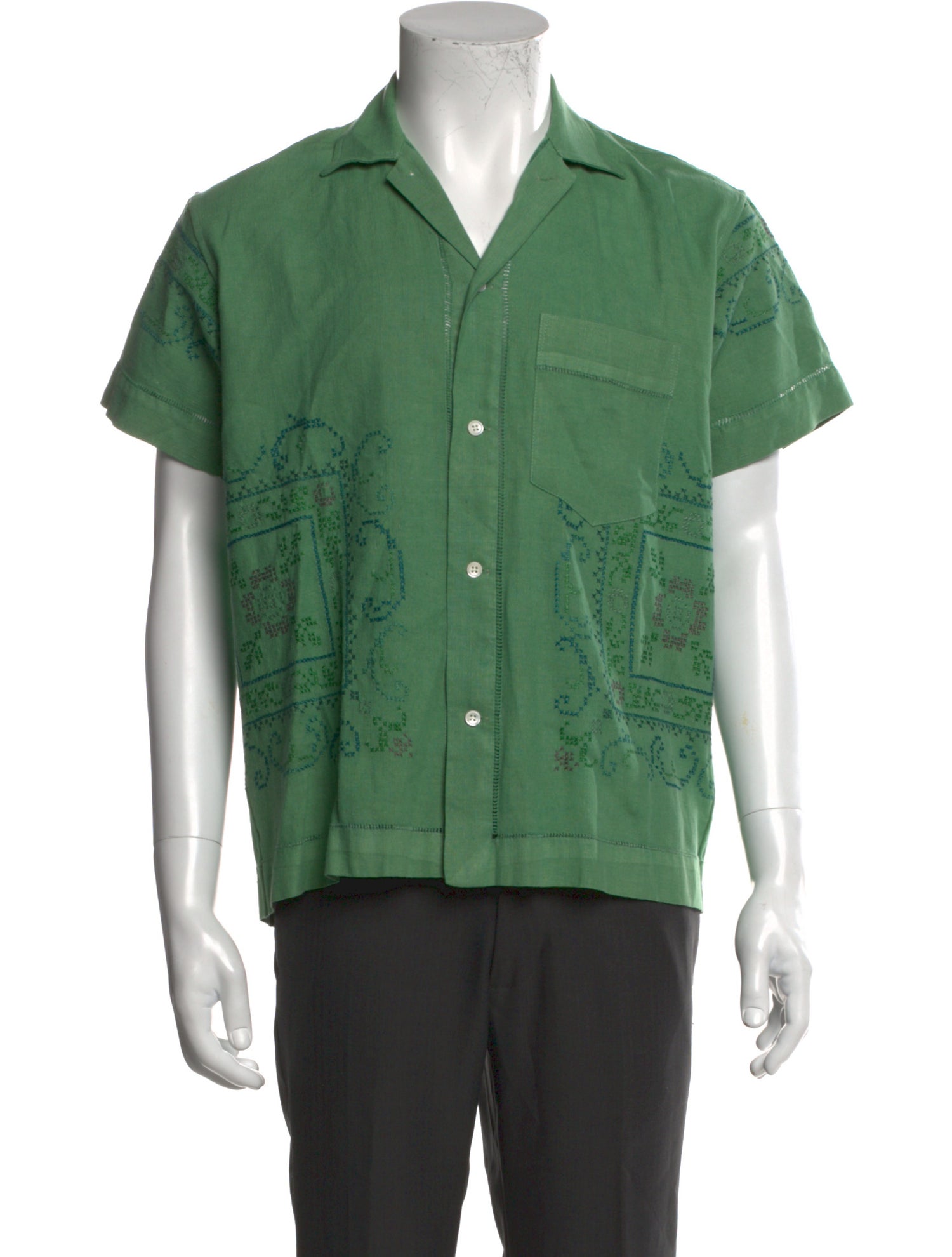 BODE Linen Short Sleeve Shirt w/ Tags