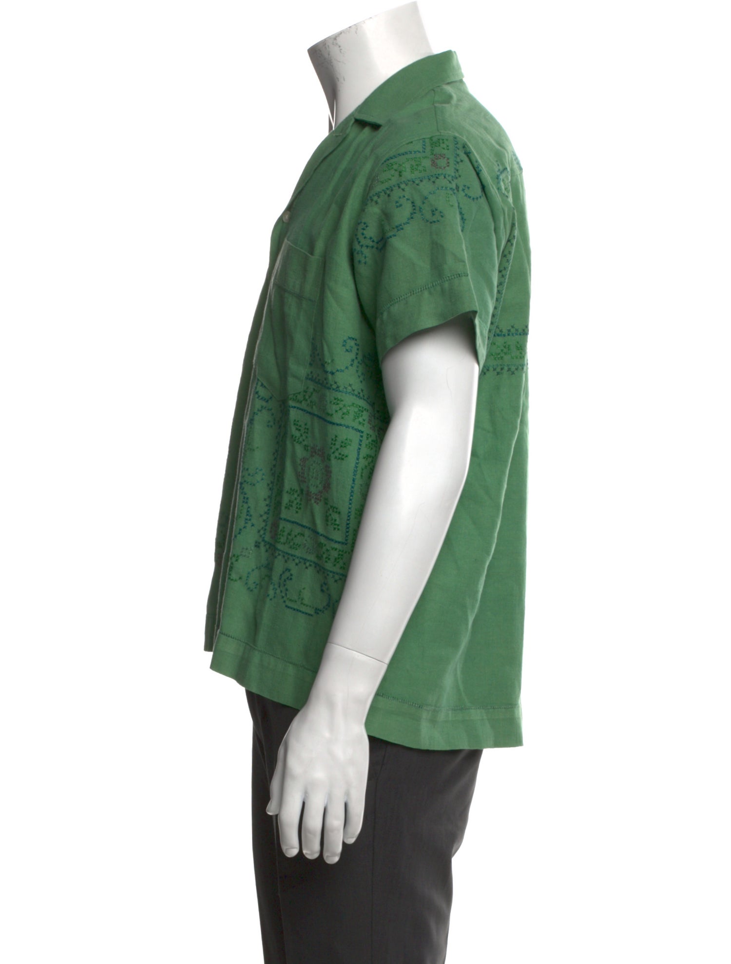 BODE Linen Short Sleeve Shirt w/ Tags