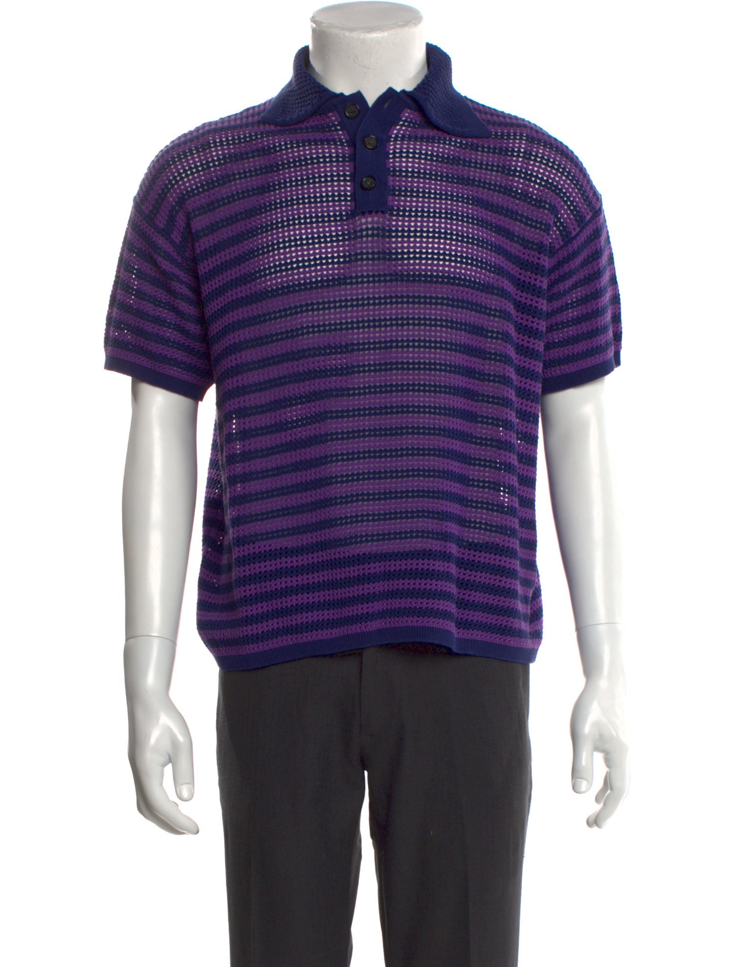 BODE Striped Mock Neck Polo Sweater w/ Tags