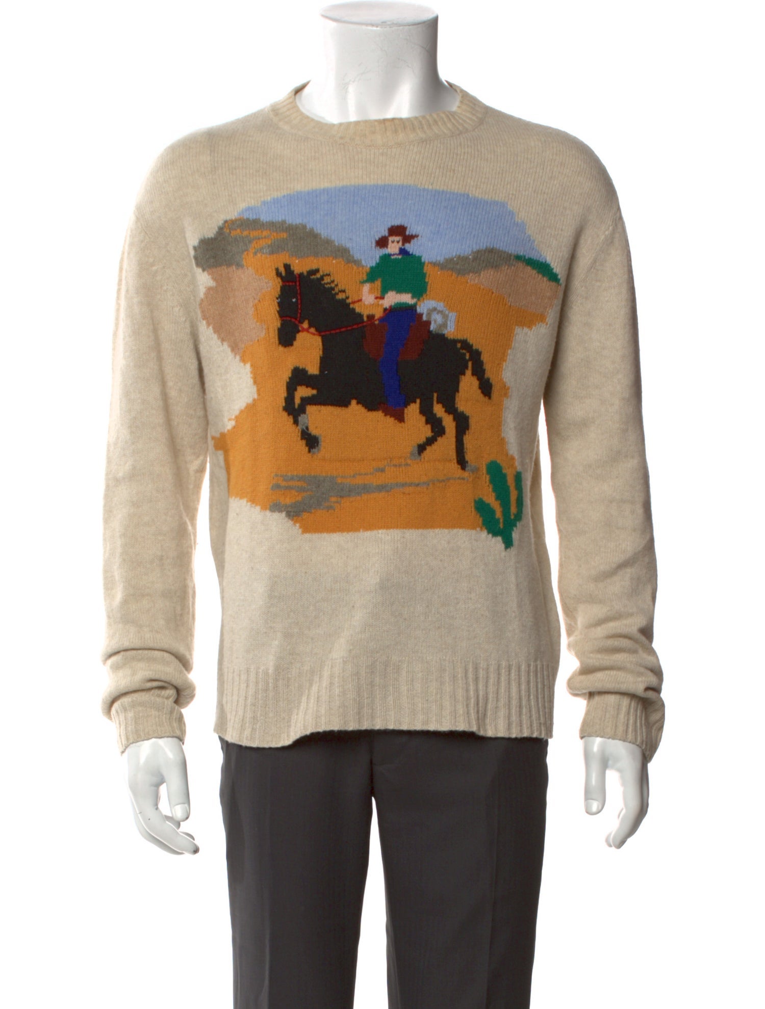 BODE Merino Wool Graphic Print Pullover