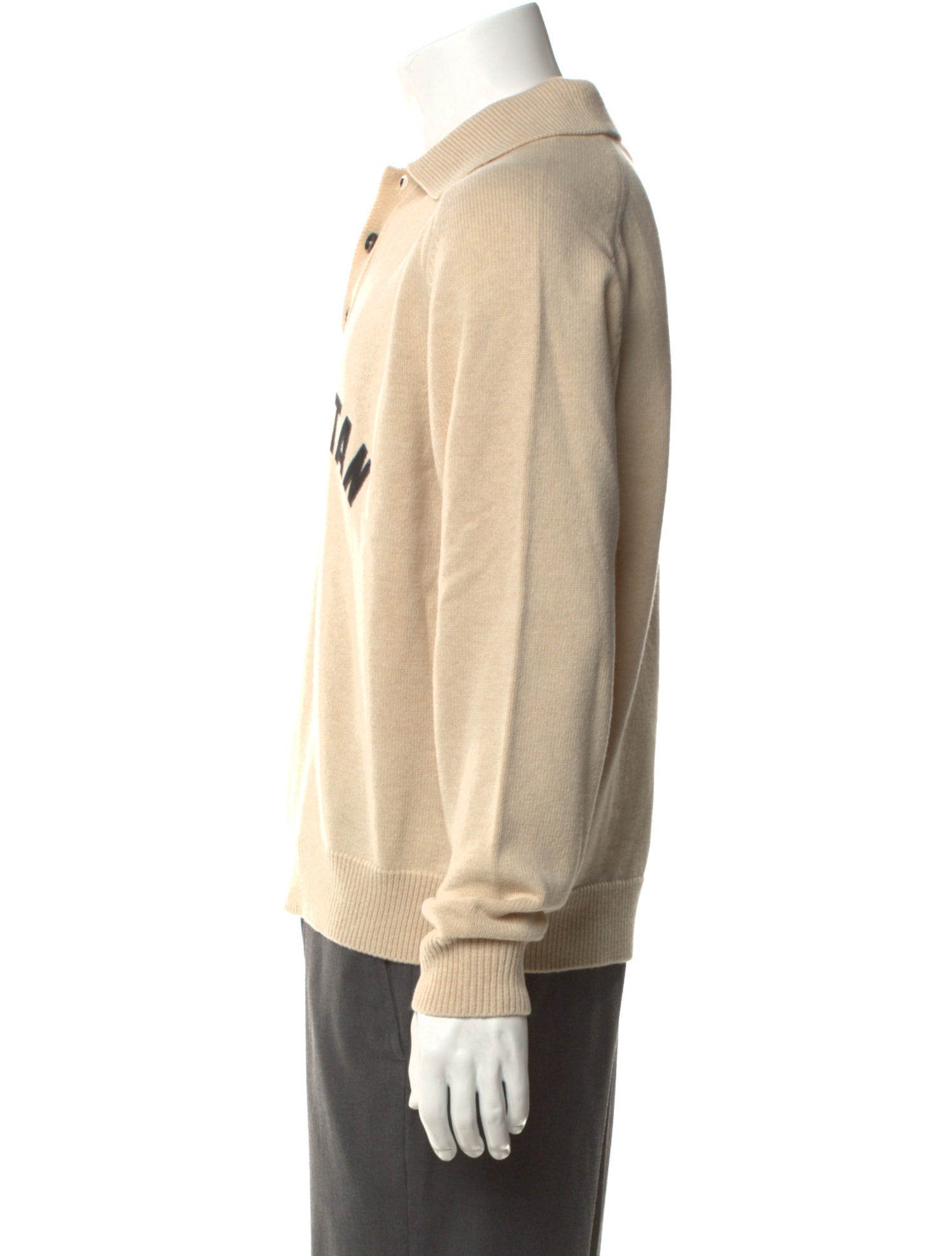 BODE Wool Graphic Print Polo Sweater w/ Tags