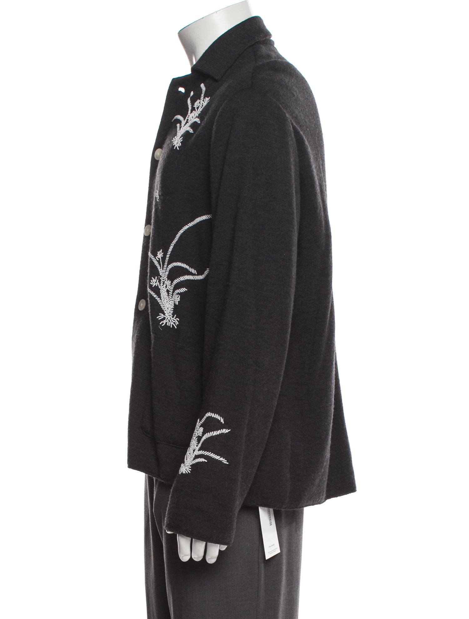 BODE Merino Wool Printed Cardigan