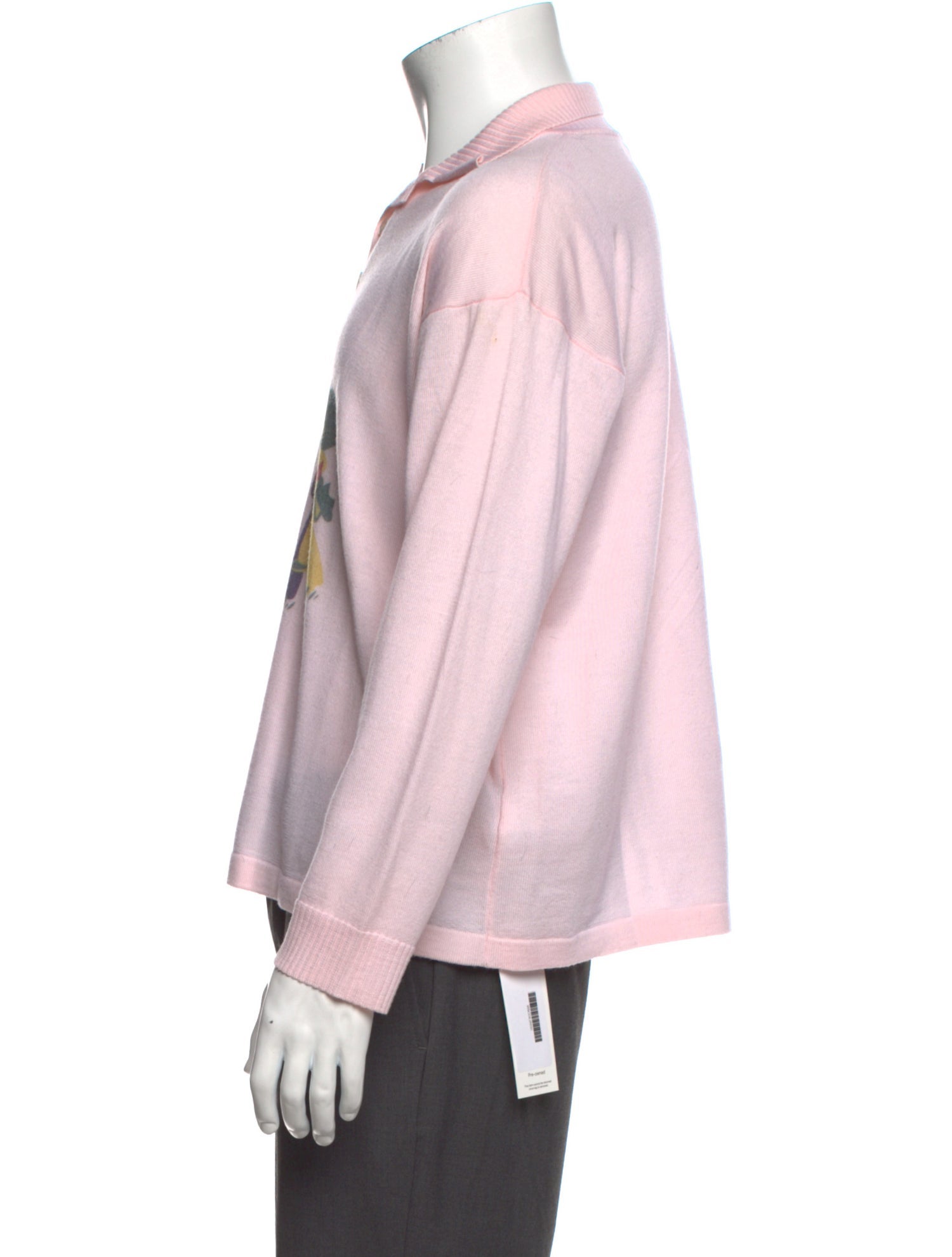 BODE Merino Wool Graphic Print Polo Sweater