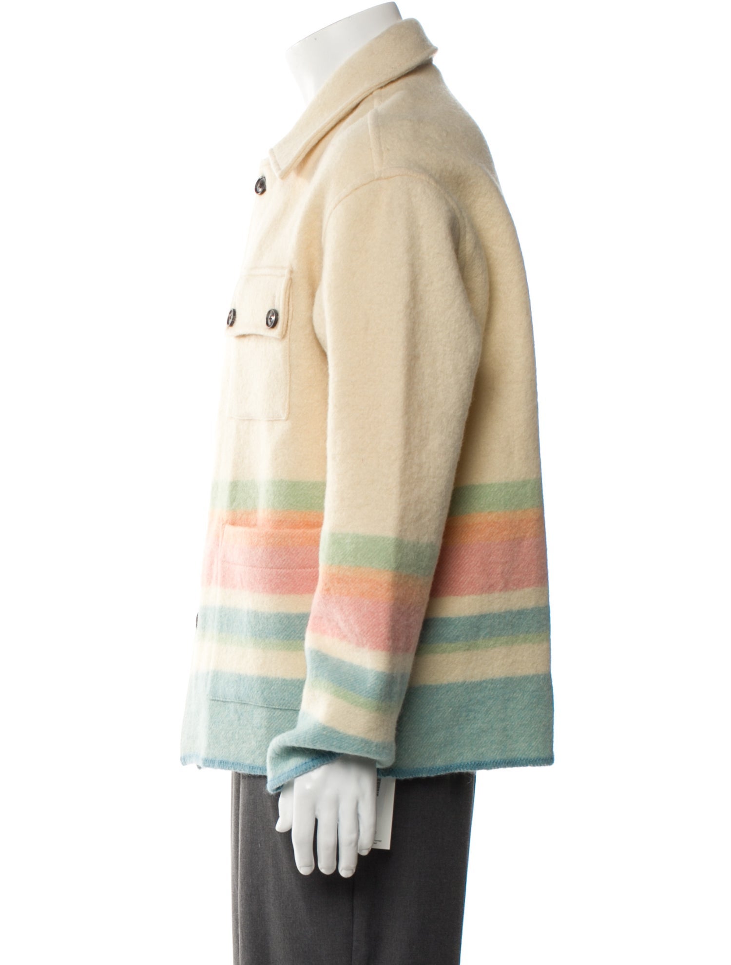 BODE Striped Peacoat