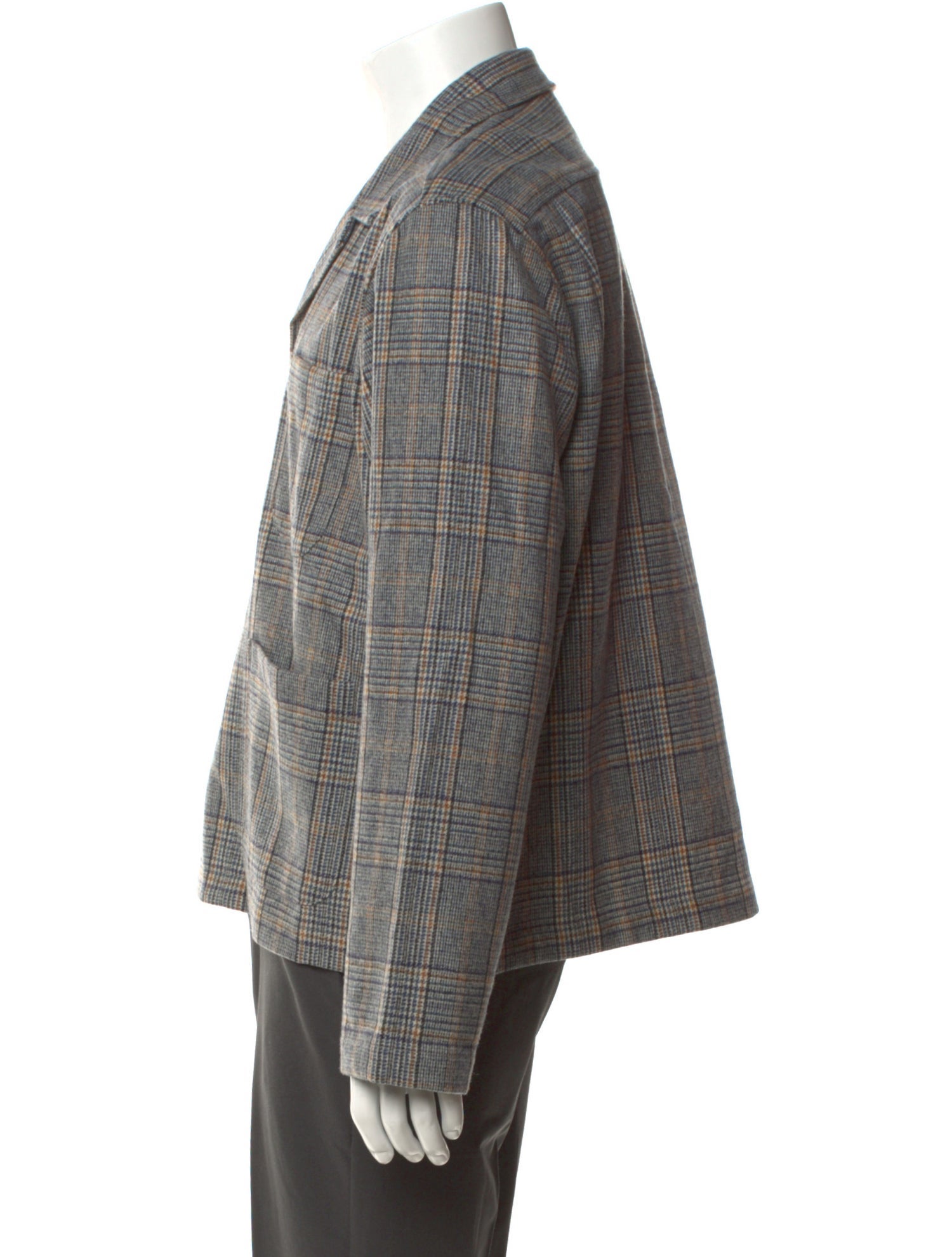 BODE Wool Plaid Print Shirt