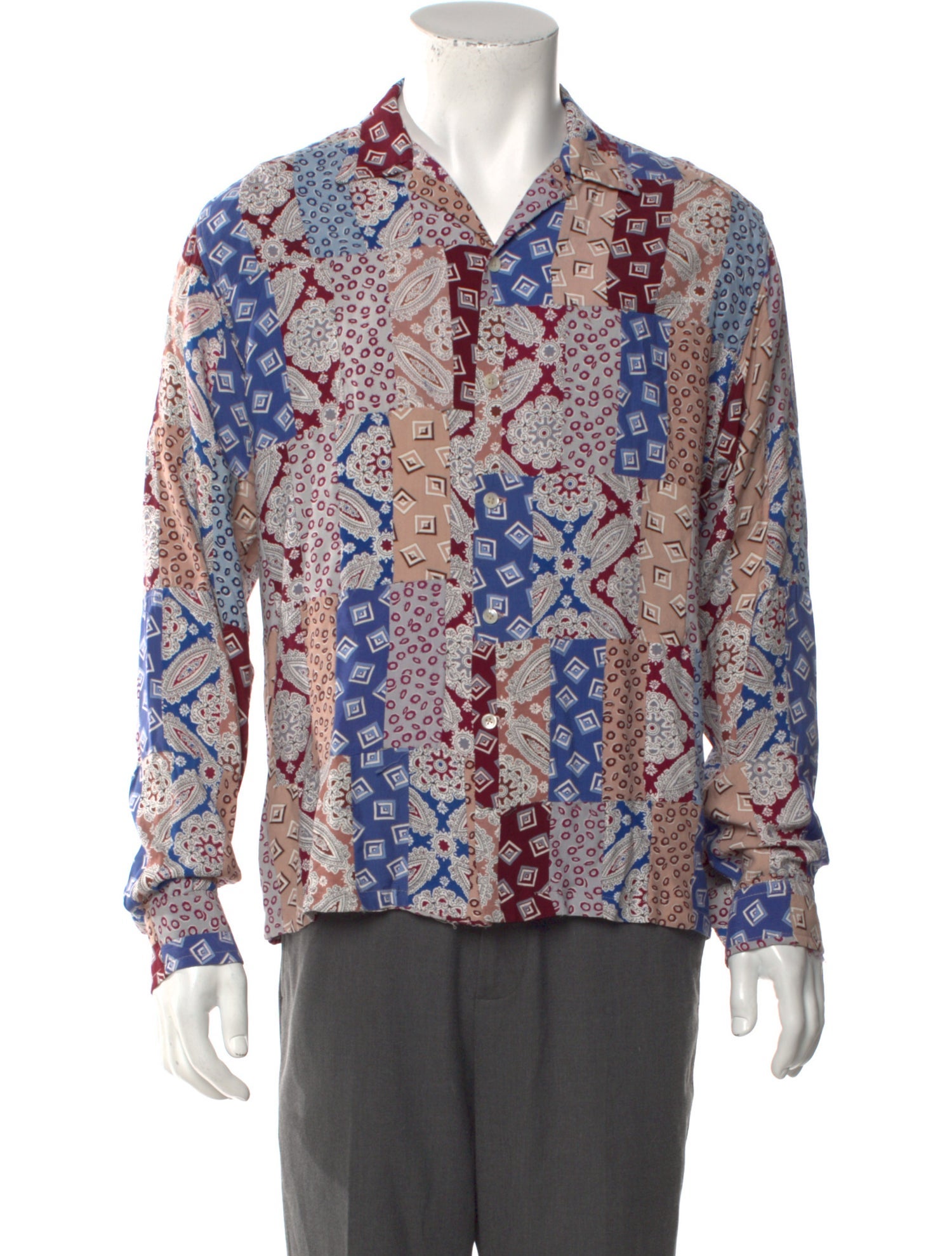 BODE Paisley Print Long Sleeve Shirt