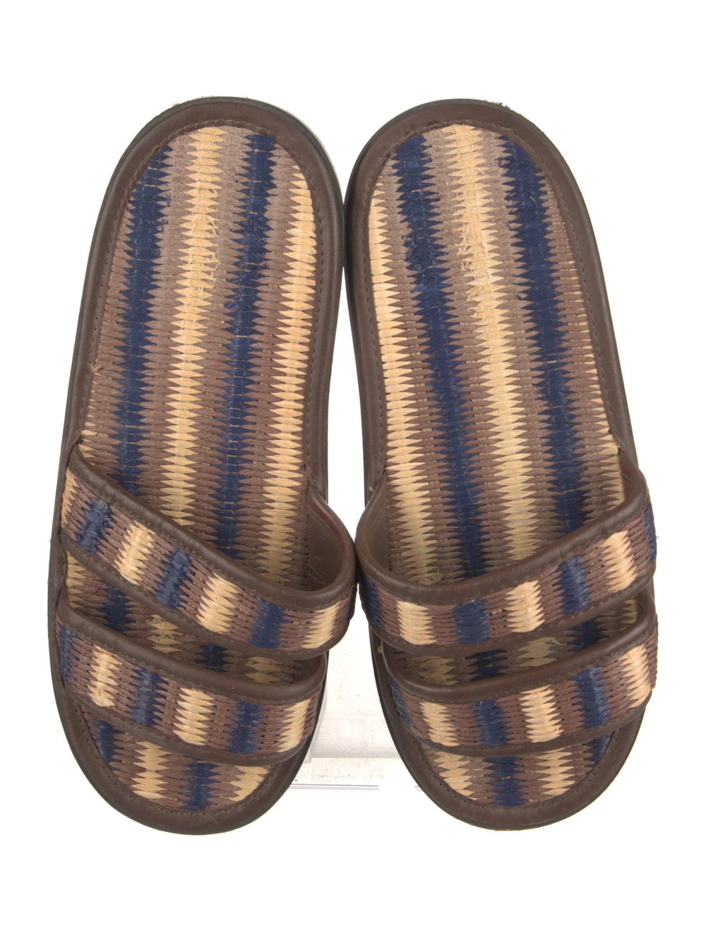 Bode Raffia Slides Brown Patterned - image 3