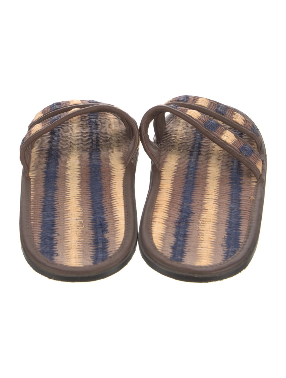 Bode Raffia Slides Brown Patterned - image 4