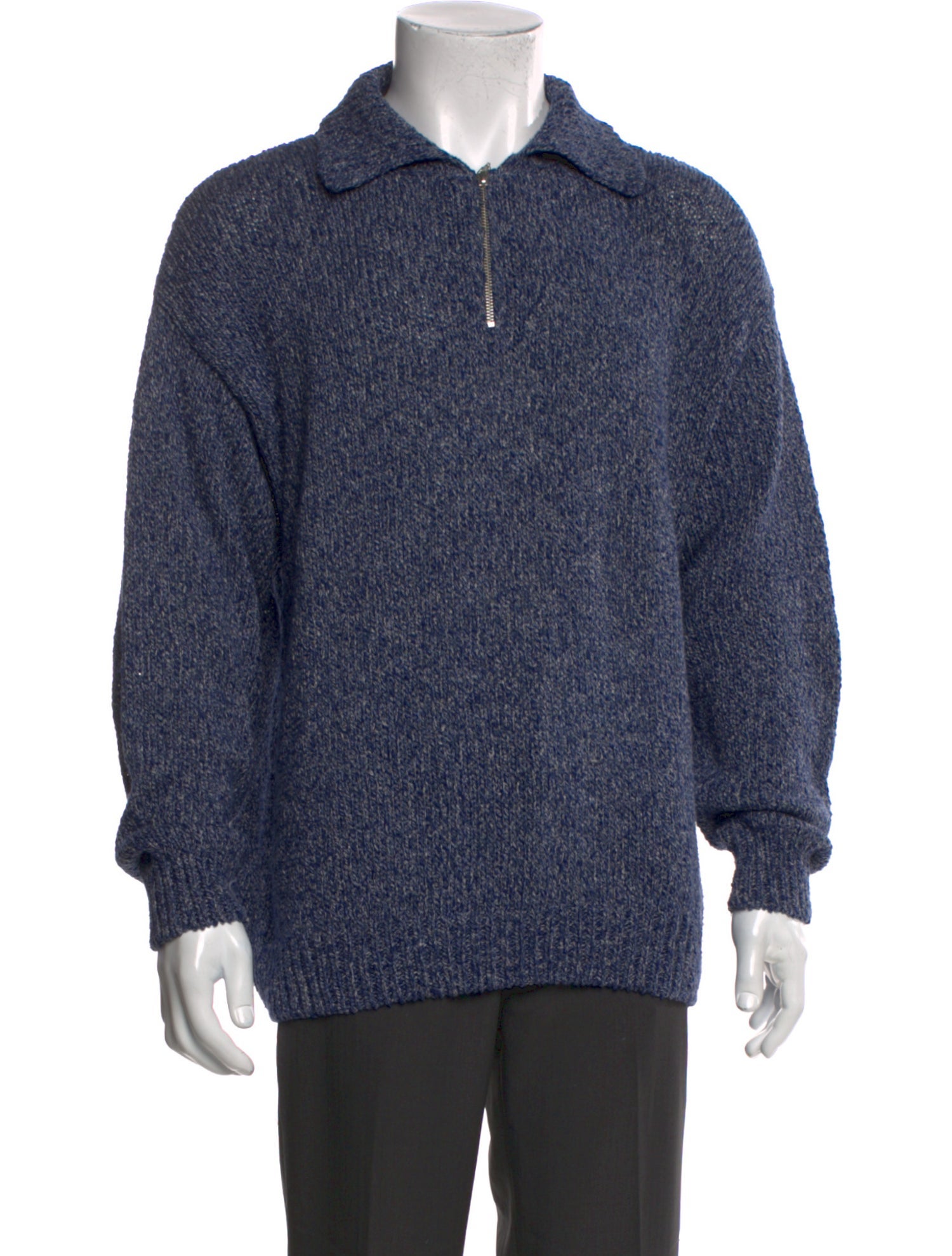 BODE Collar Long Sleeve Polo Sweater