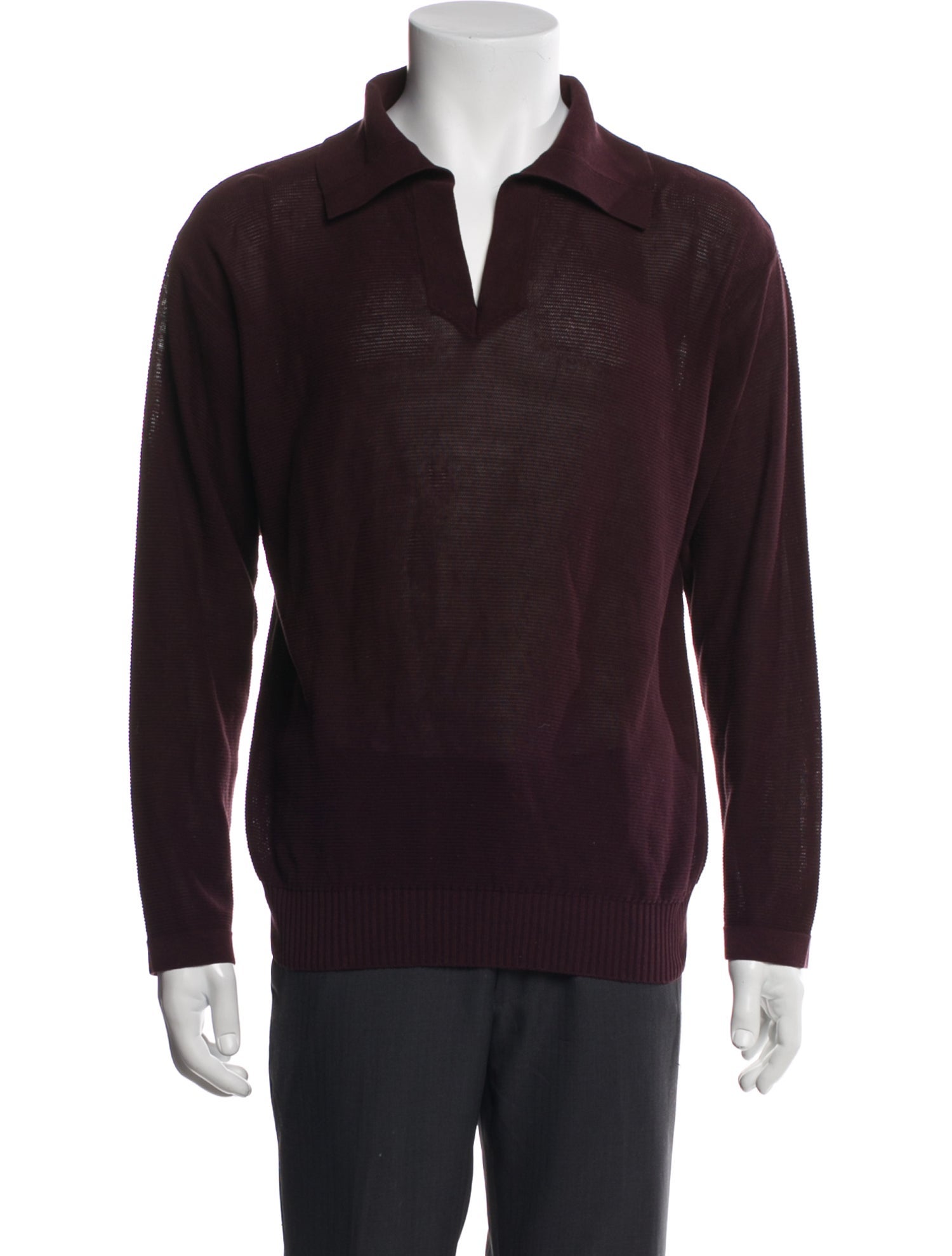 BODE Mock Neck Long Sleeve Polo Sweater