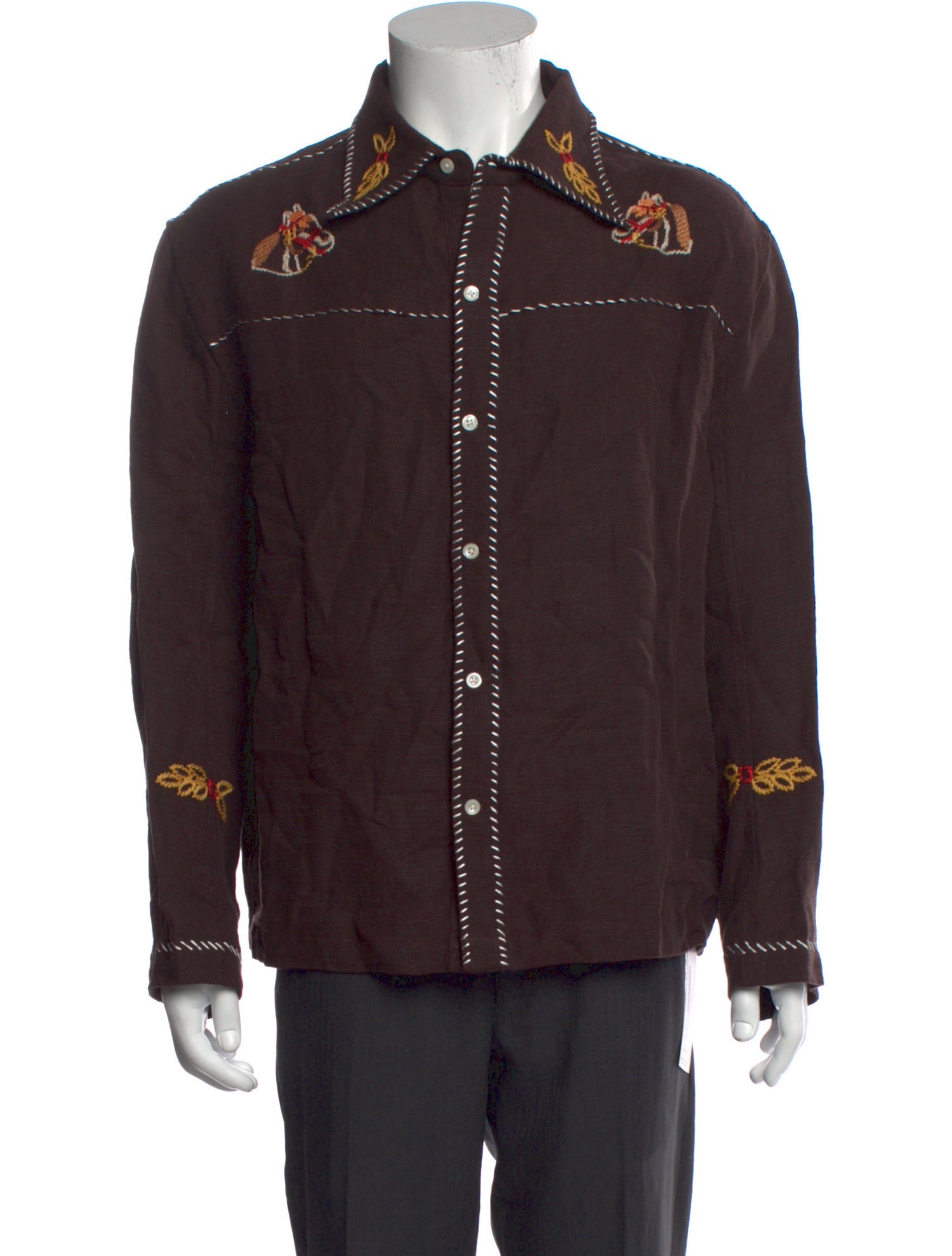 BODE Linen Printed Shirt