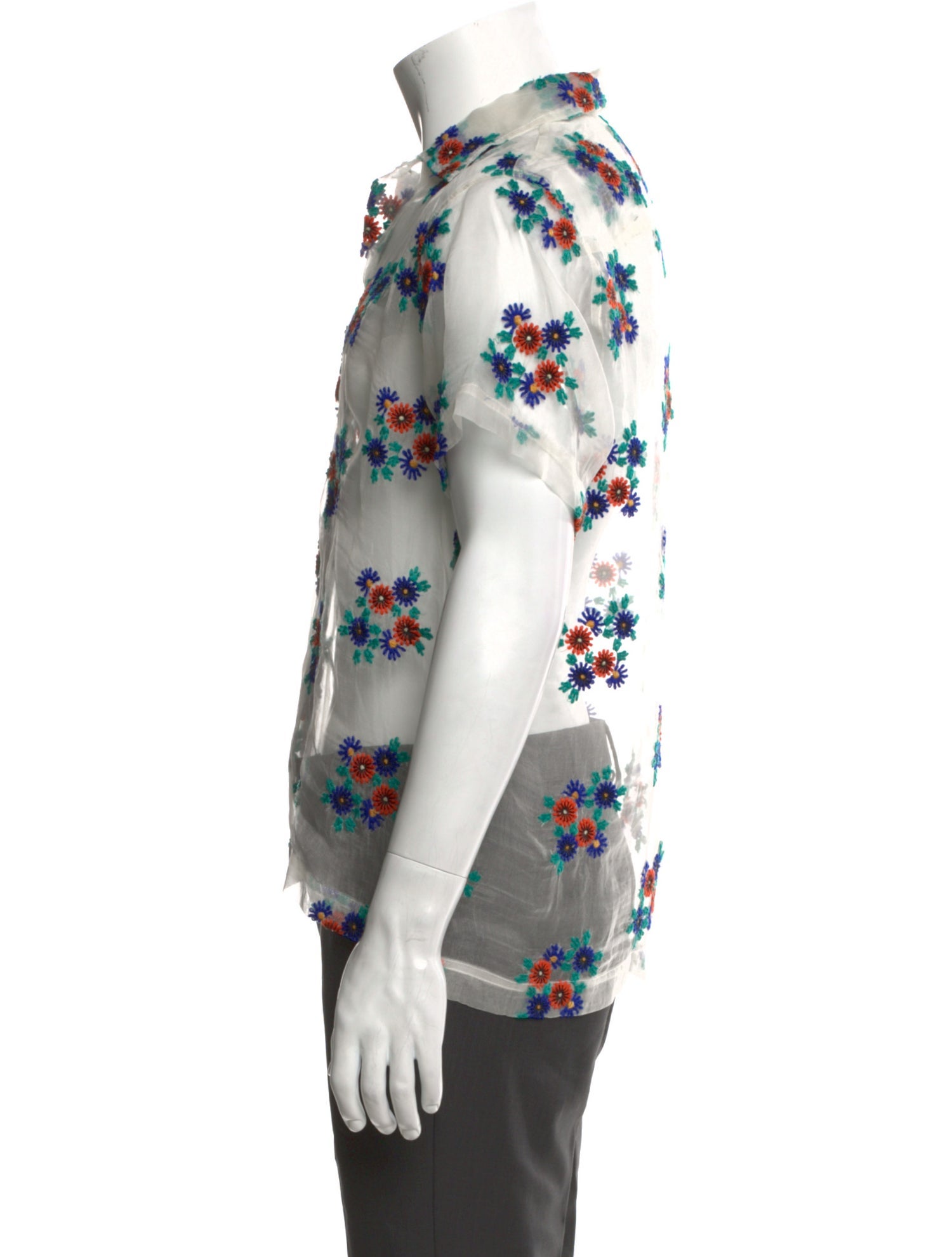 BODE Floral Print Short Sleeve Shirt