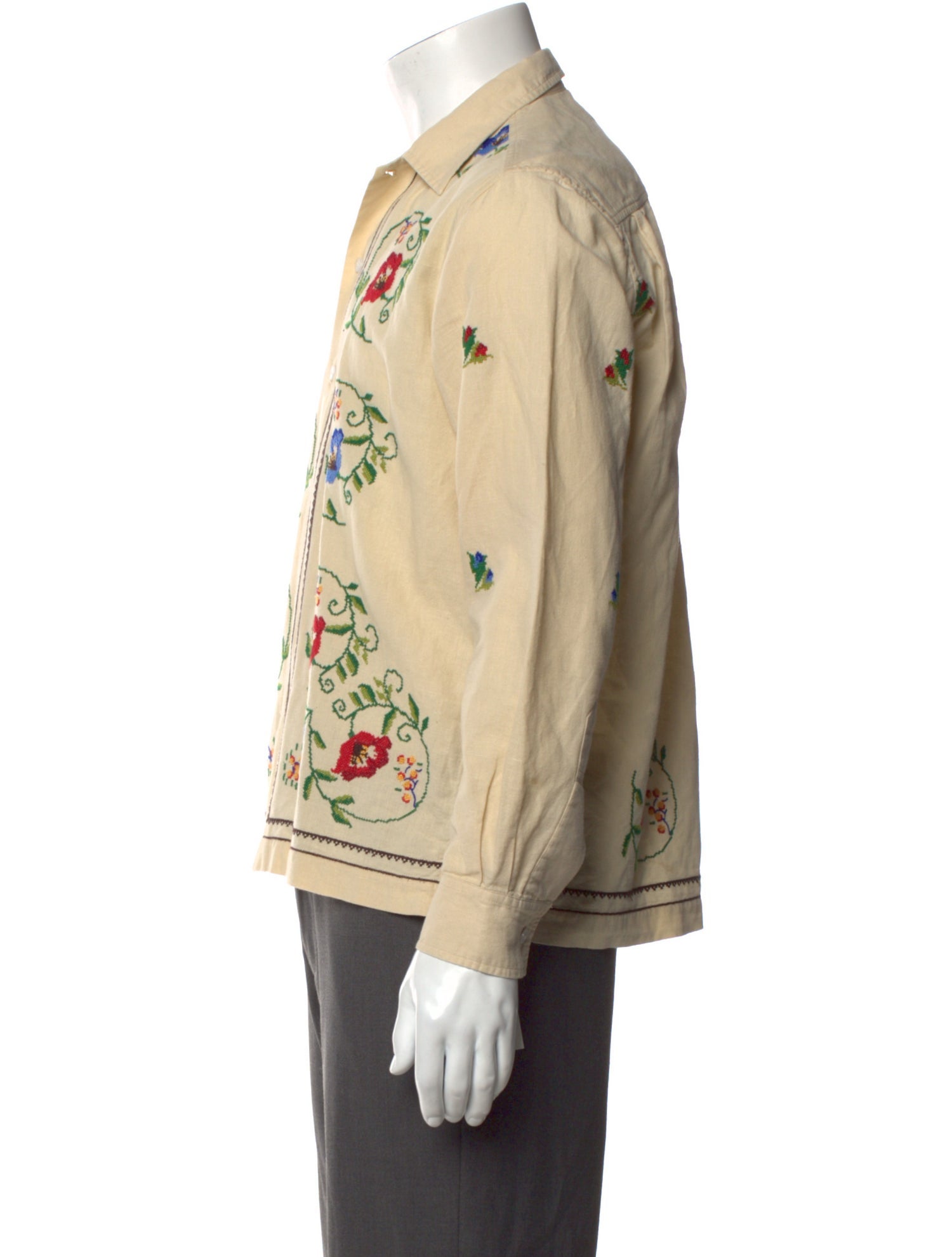 BODE Floral Print Long Sleeve Shirt