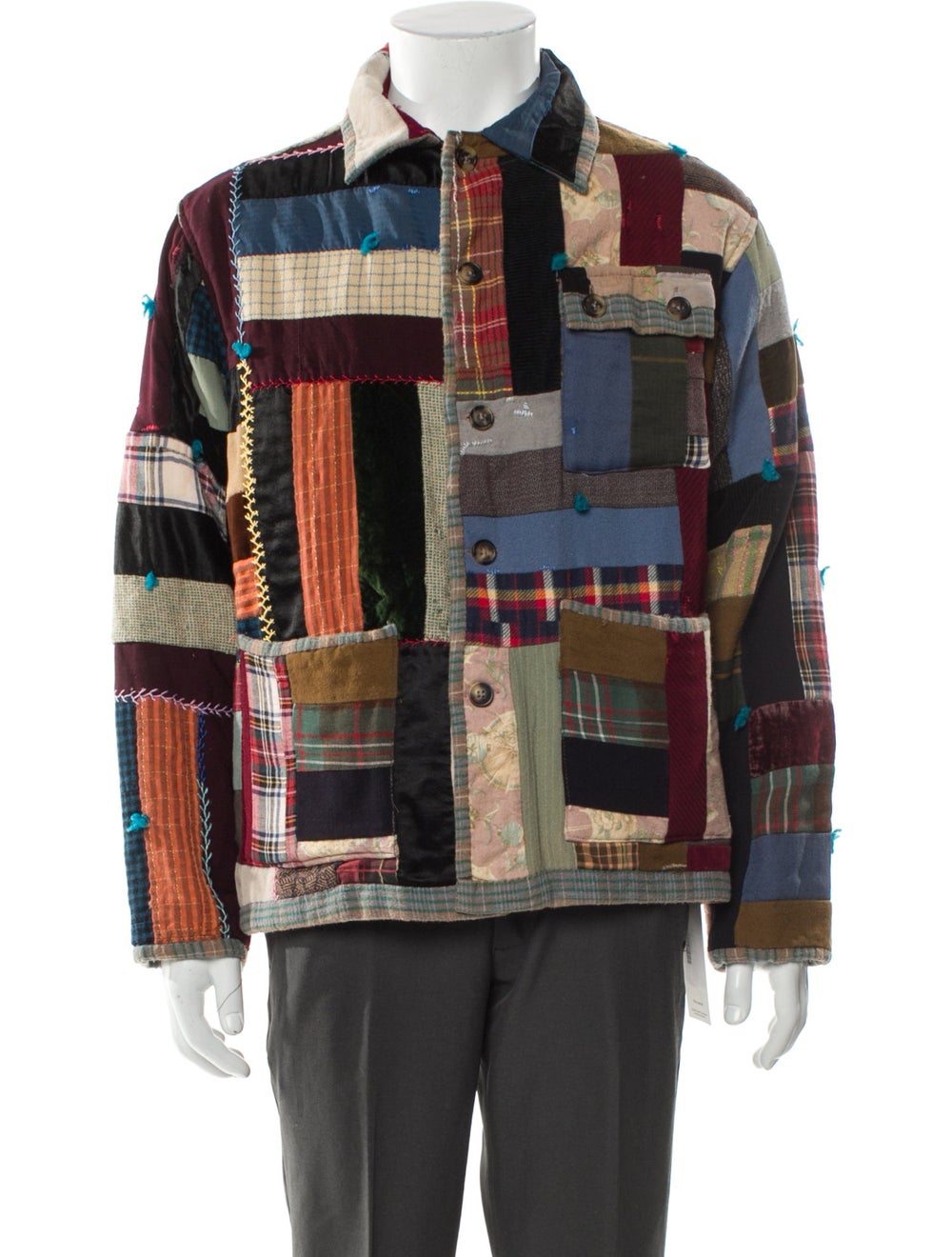 BODE Patchwork Plaid Print Jacket - image 1