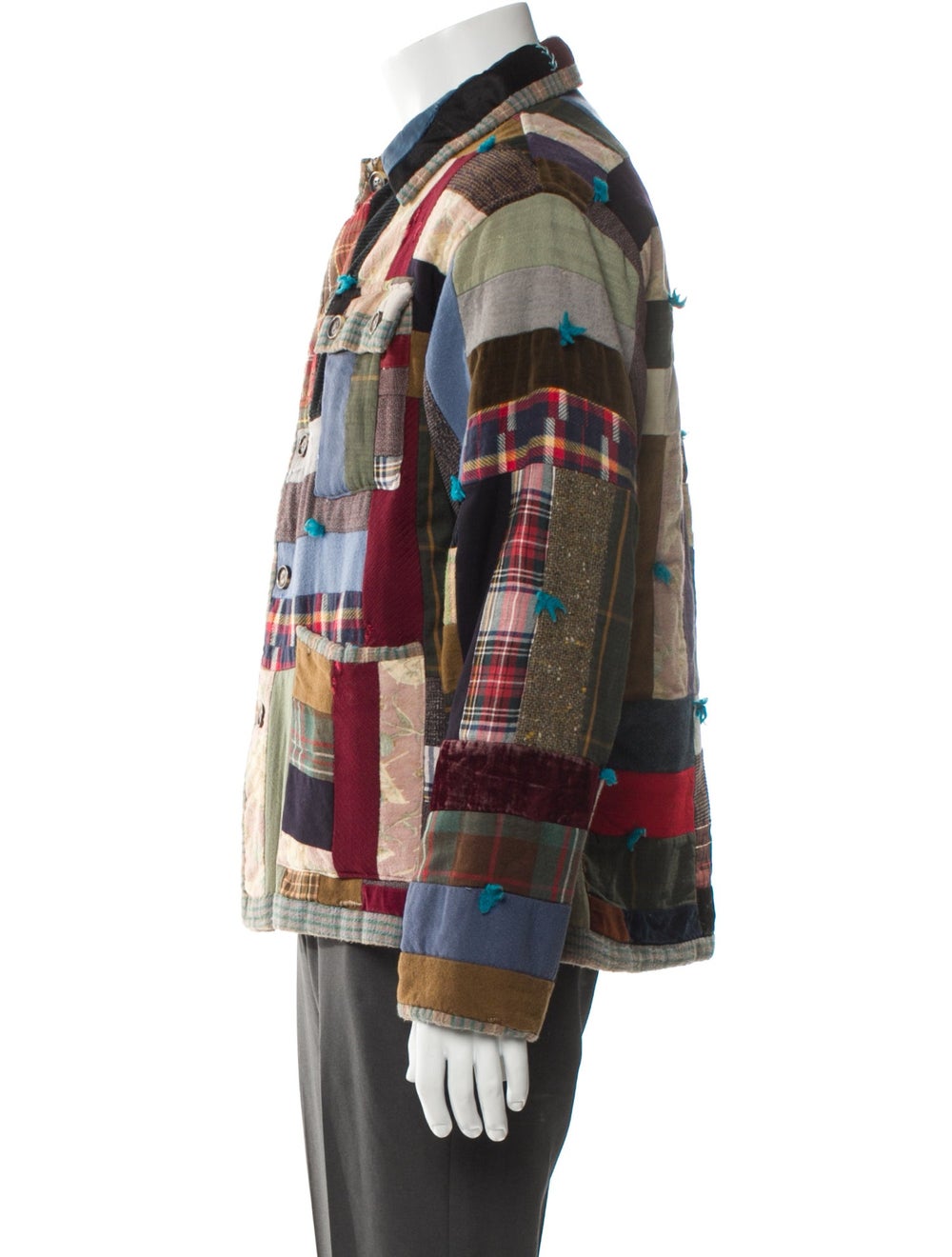 BODE Patchwork Plaid Print Jacket - image 2