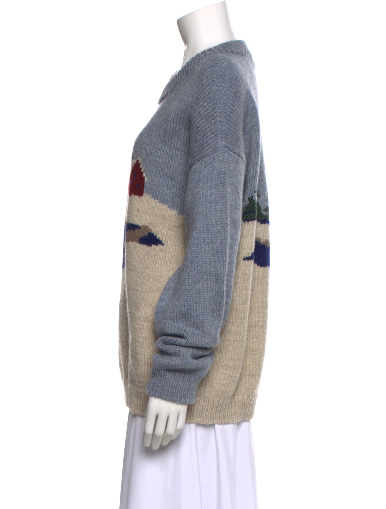 BODE Wool Graphic Print Sweater