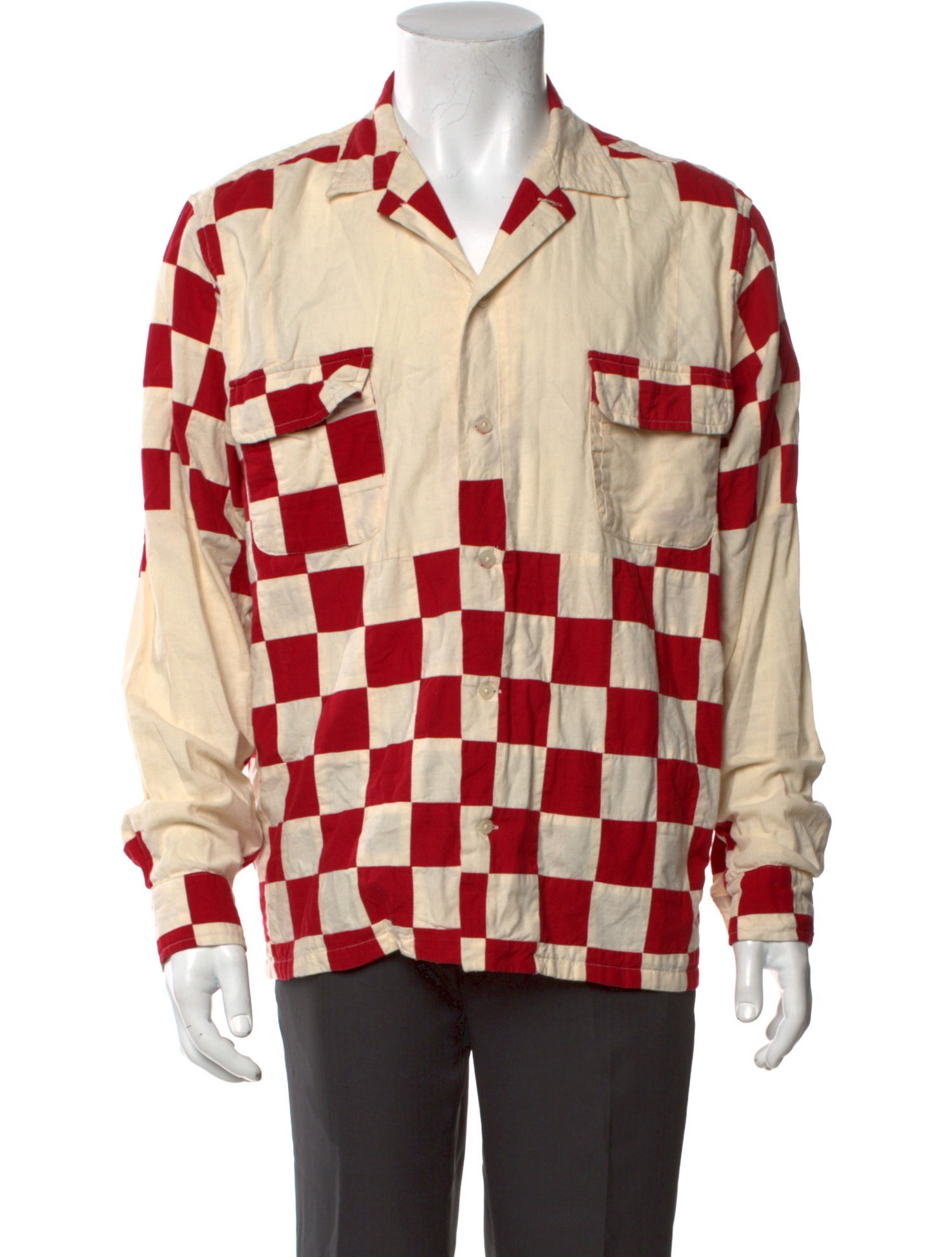 BODE Plaid Print Long Sleeve Shirt