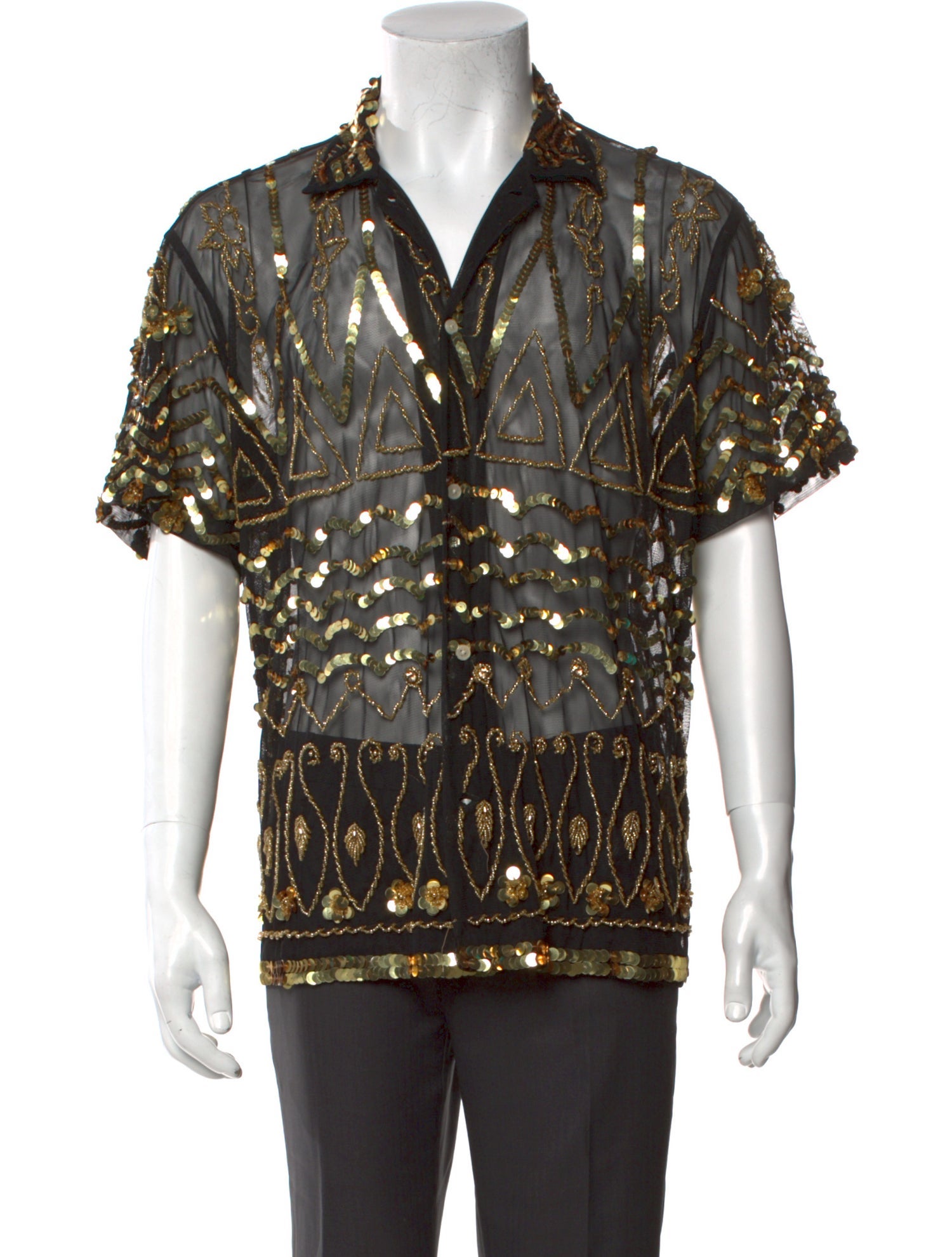 BODE Patterned Short Sleeve Shirt