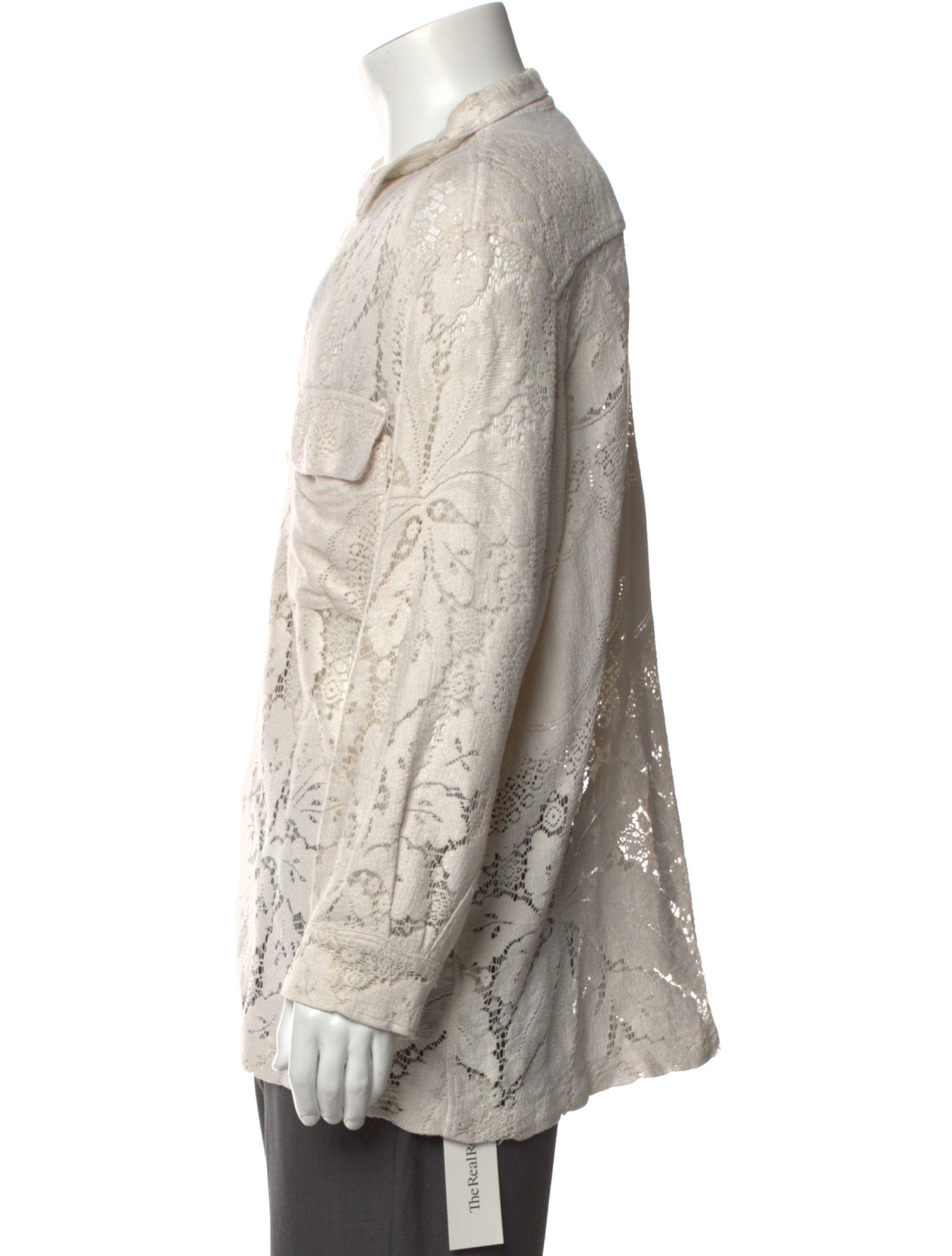 BODE Lace Pattern Long Sleeve Shirt