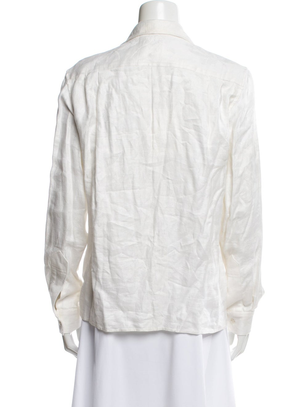 BODE Linen Patterned Button-Up Top - image 3