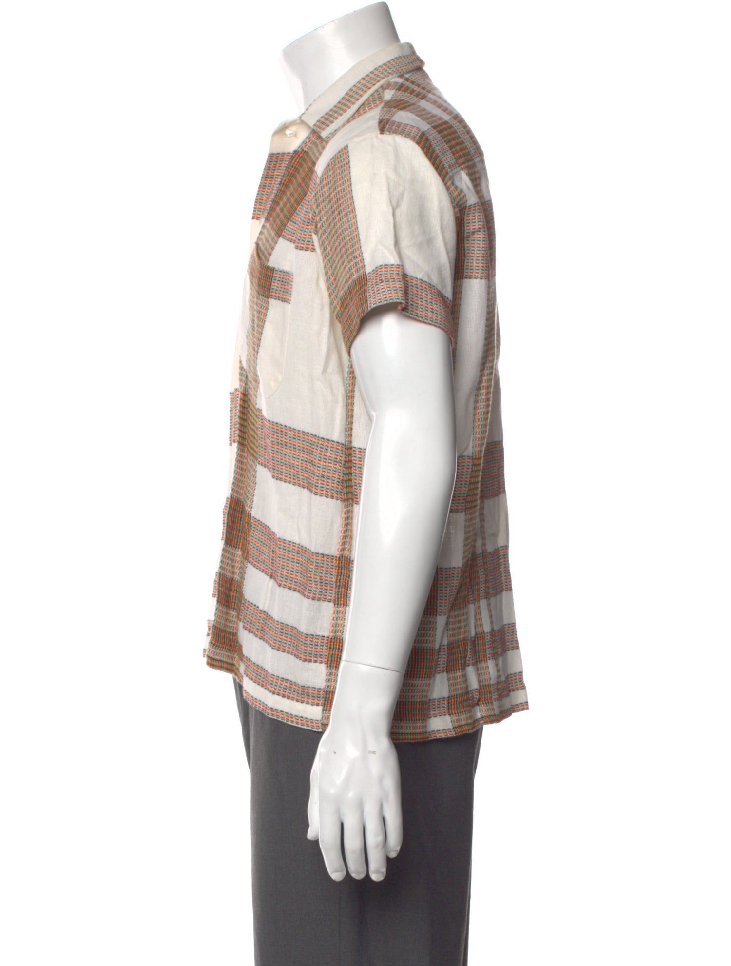BODE Plaid Print Short Sleeve Shirt