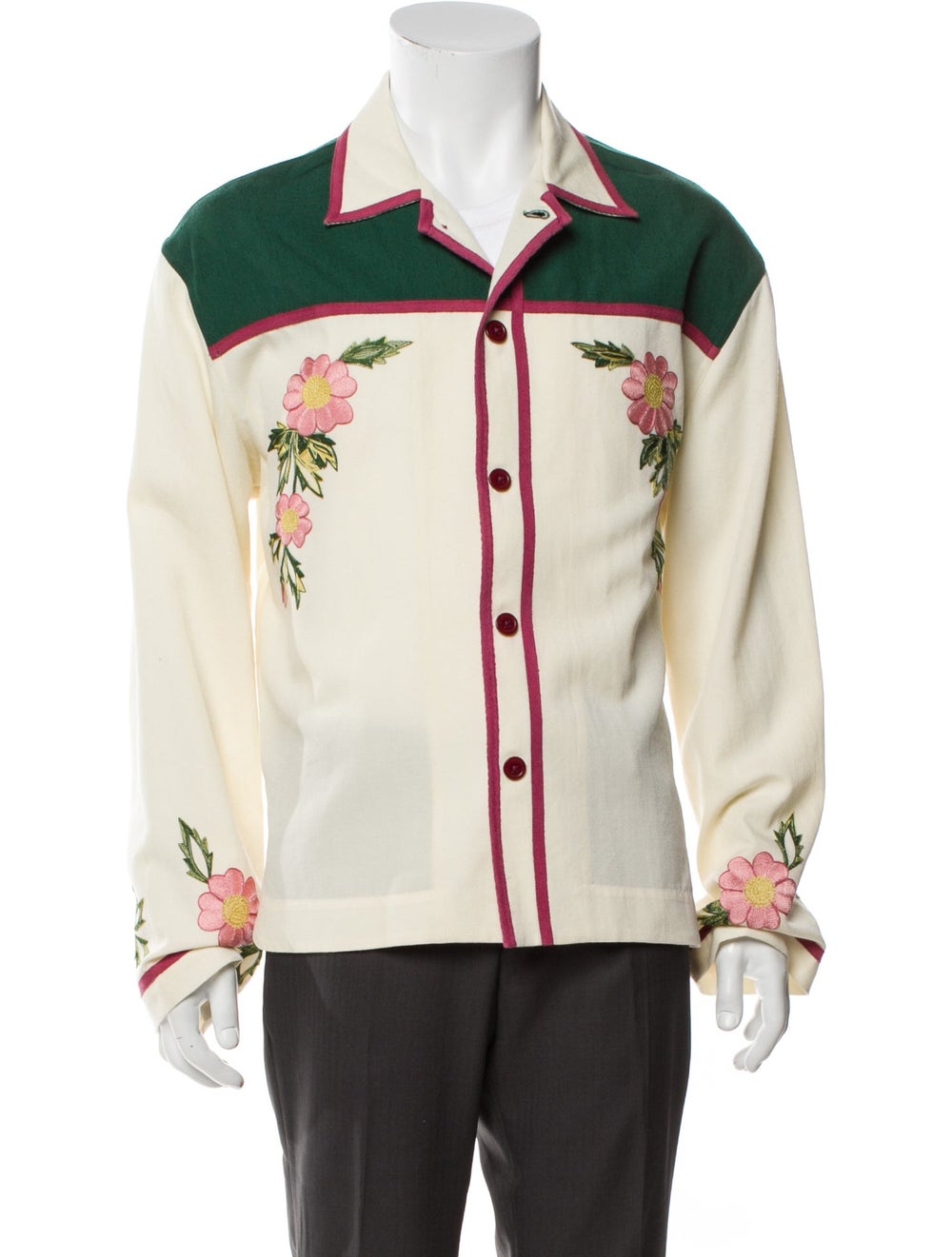 BODE Wool Colorblock Pattern Windbreaker - image 1