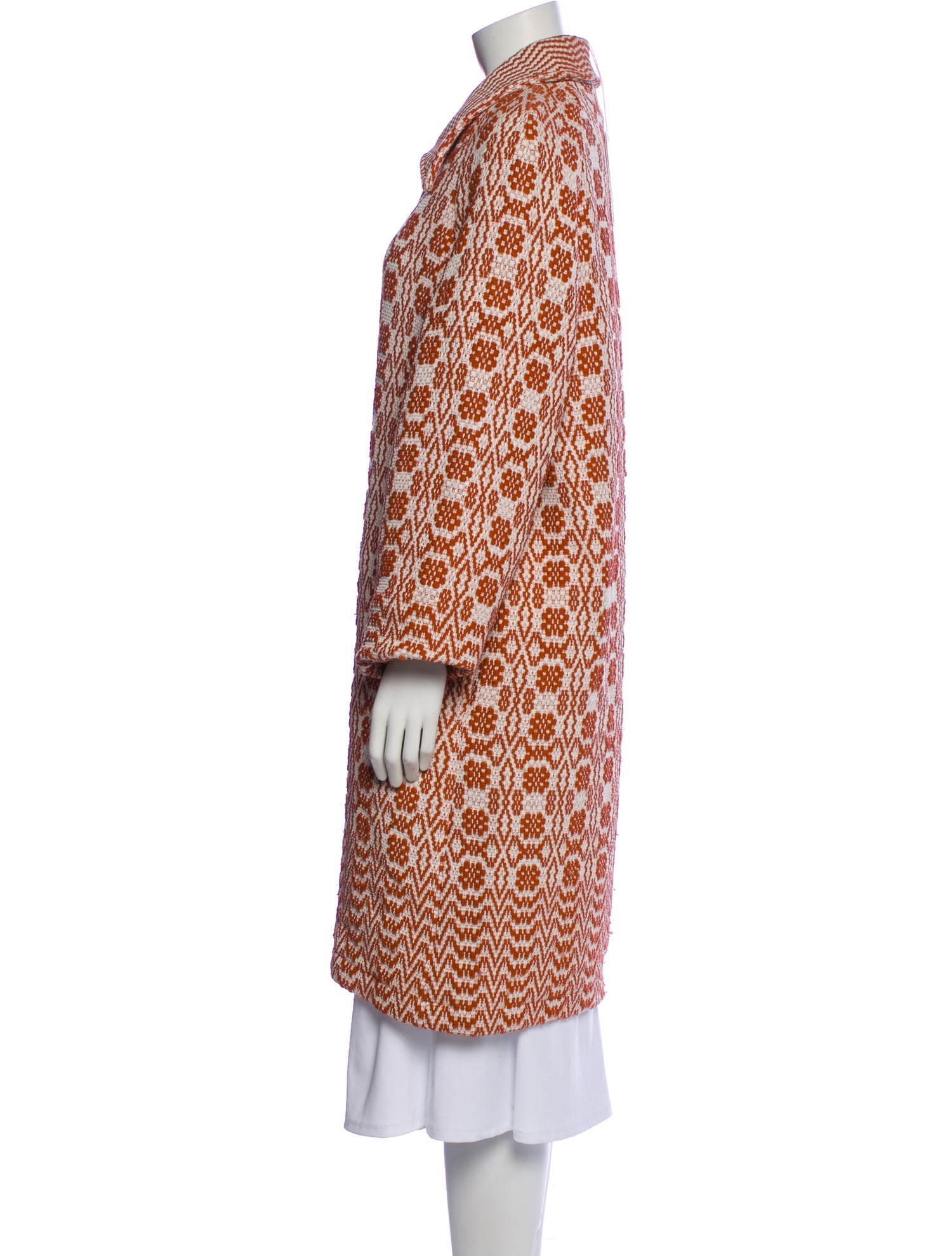 BODE Wool Printed Trench Coat