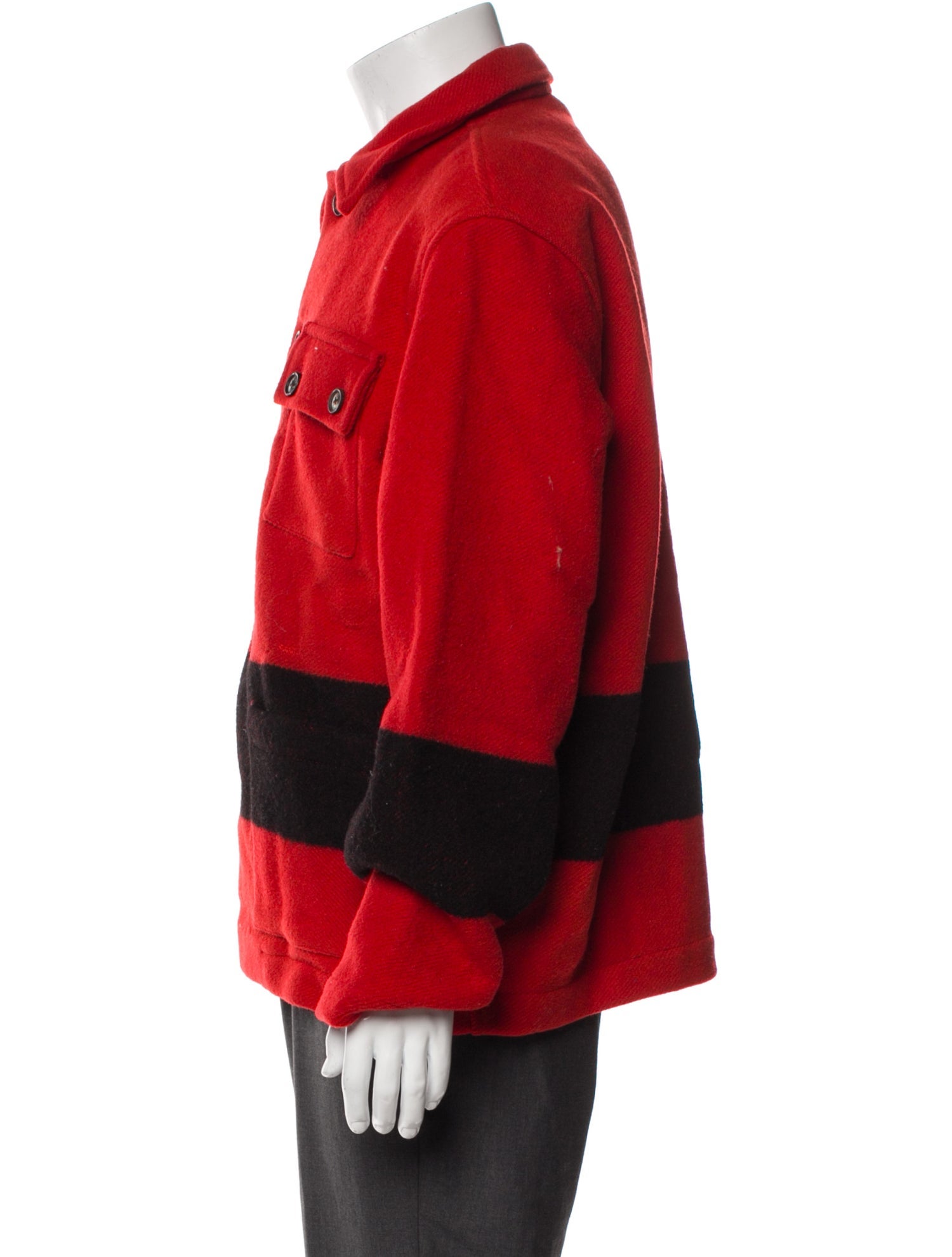 BODE Wool Plaid Print Trucker Jacket