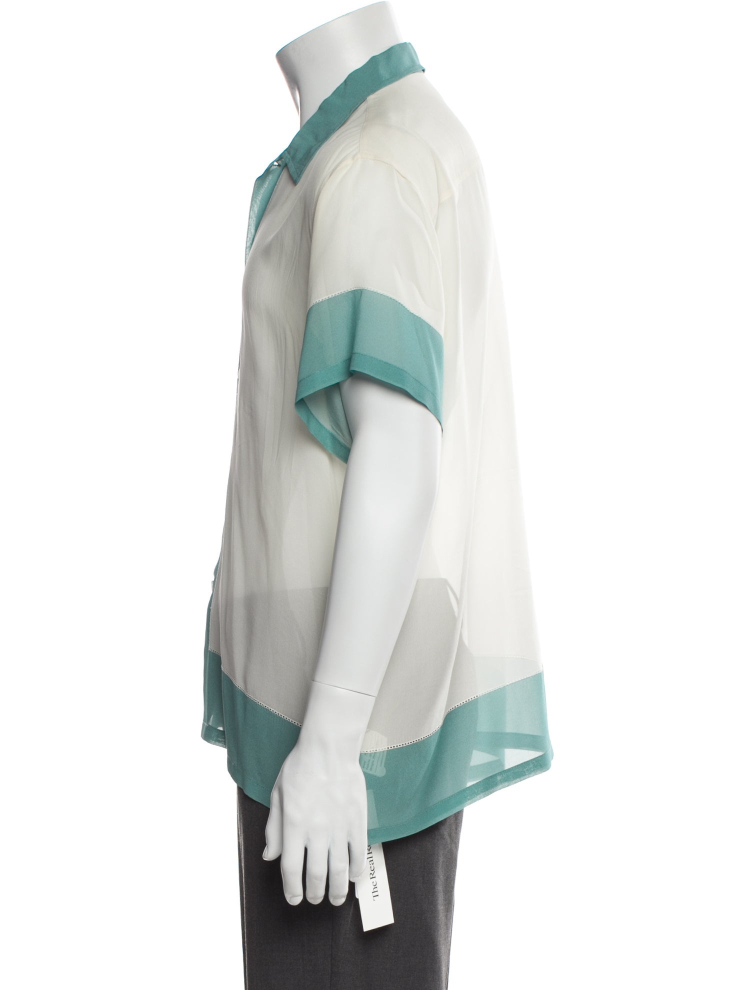 BODE Silk Colorblock Pattern Shirt