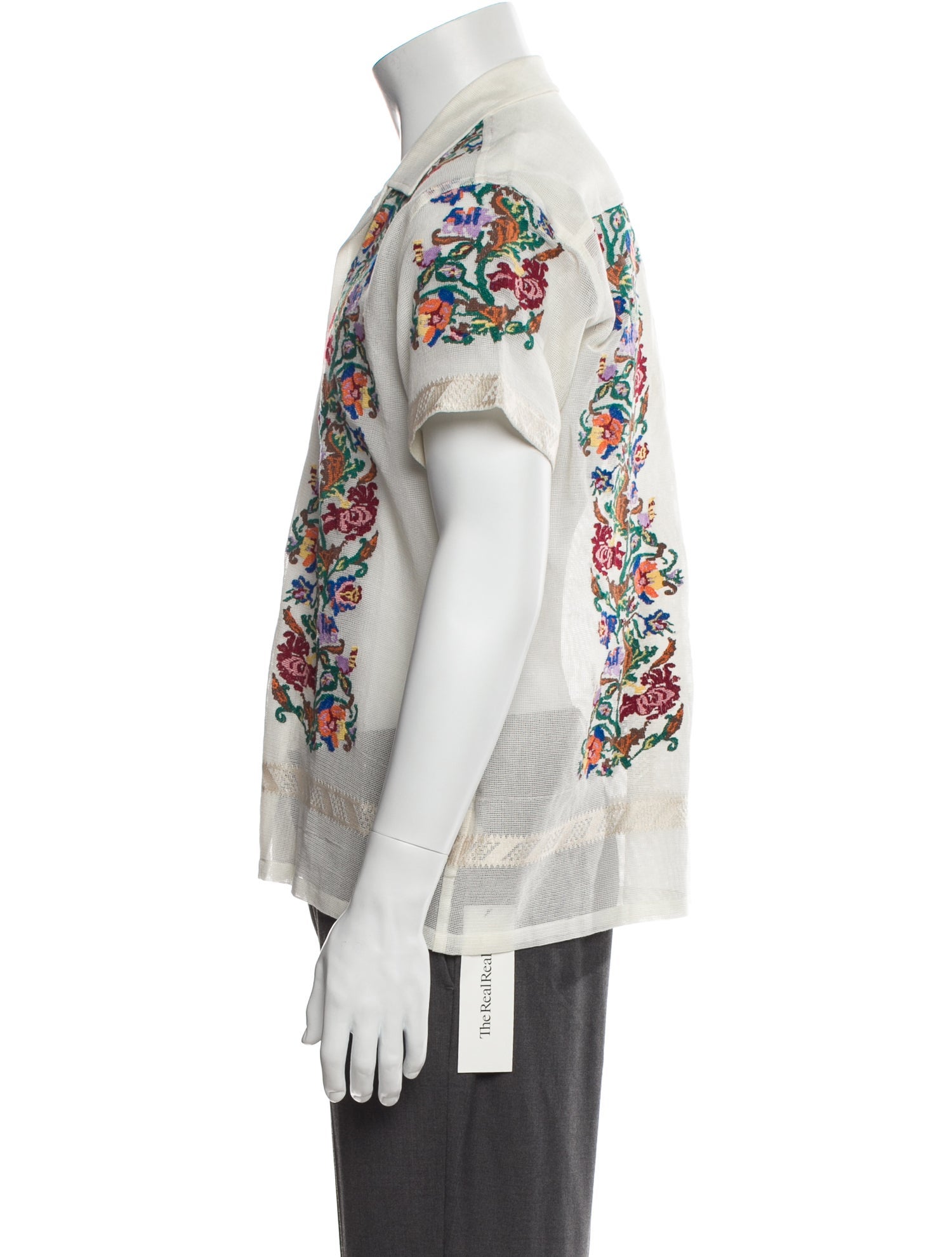 BODE Floral Print Short Sleeve Shirt