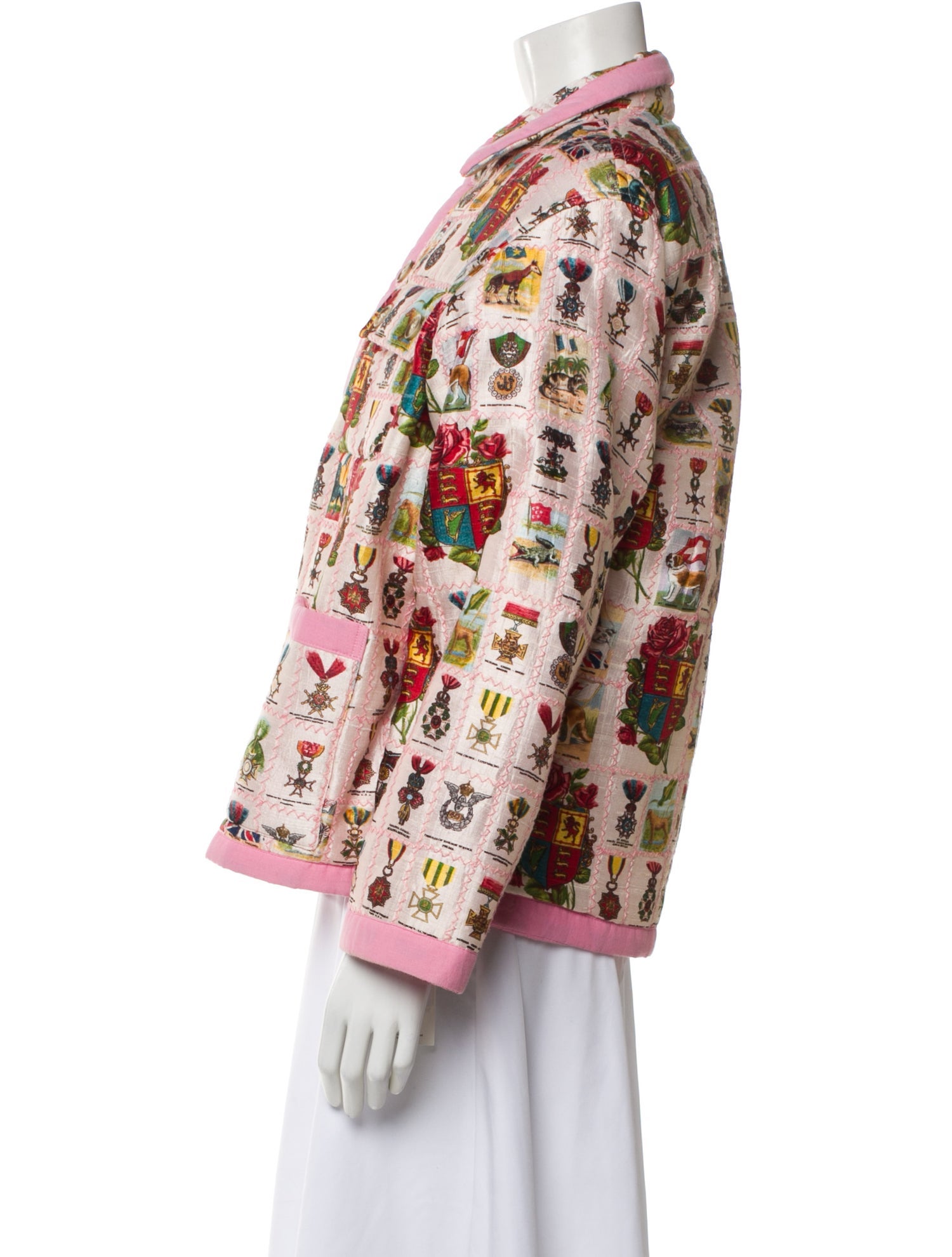 BODE Silk Printed Evening Jacket