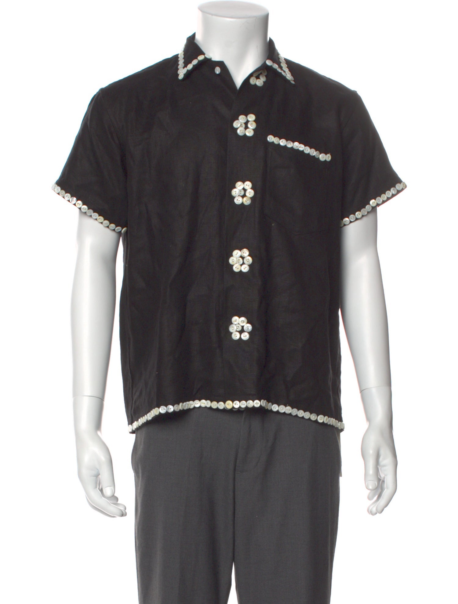 BODE Linen Patterned Shirt