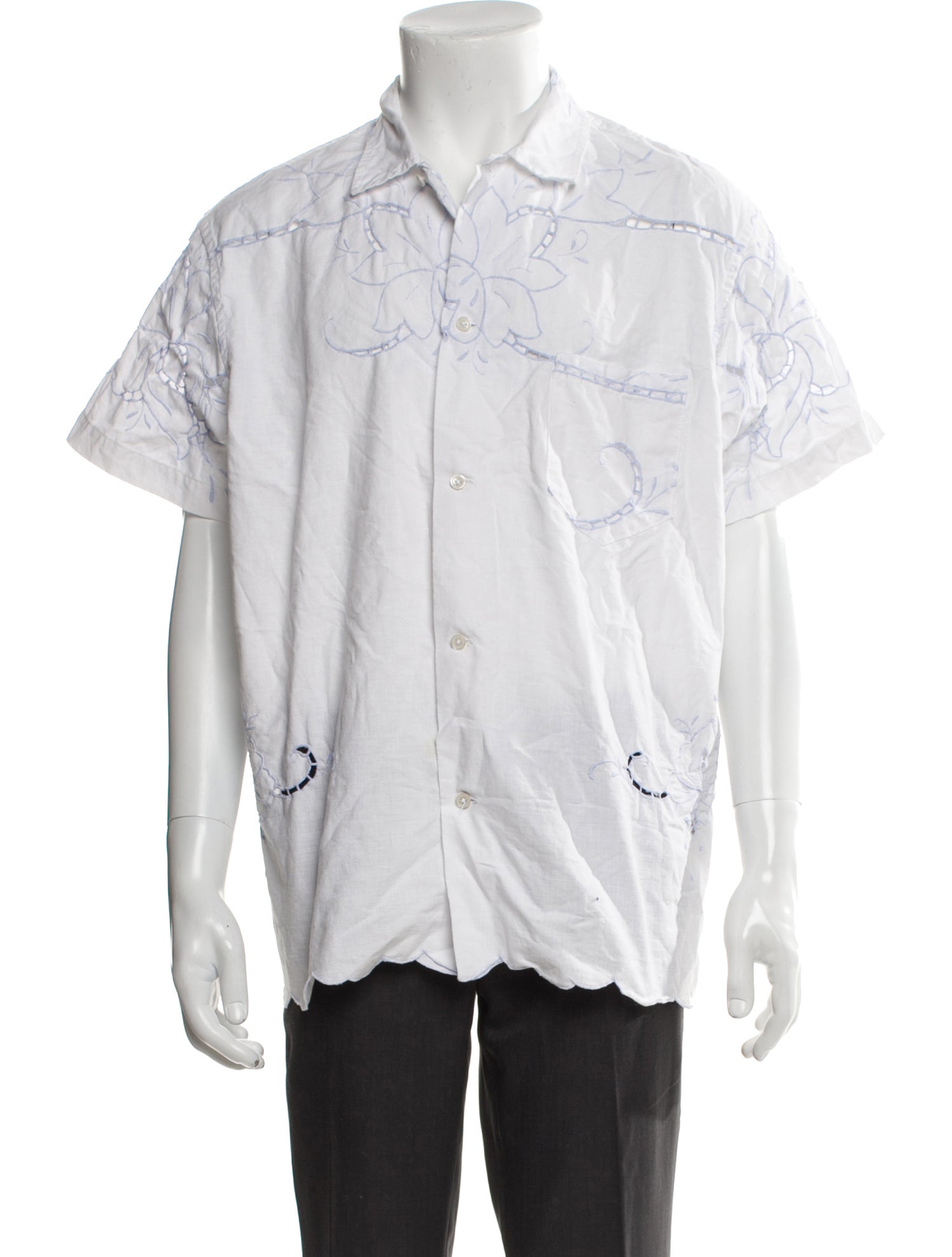 BODE Linen Short Sleeve Shirt