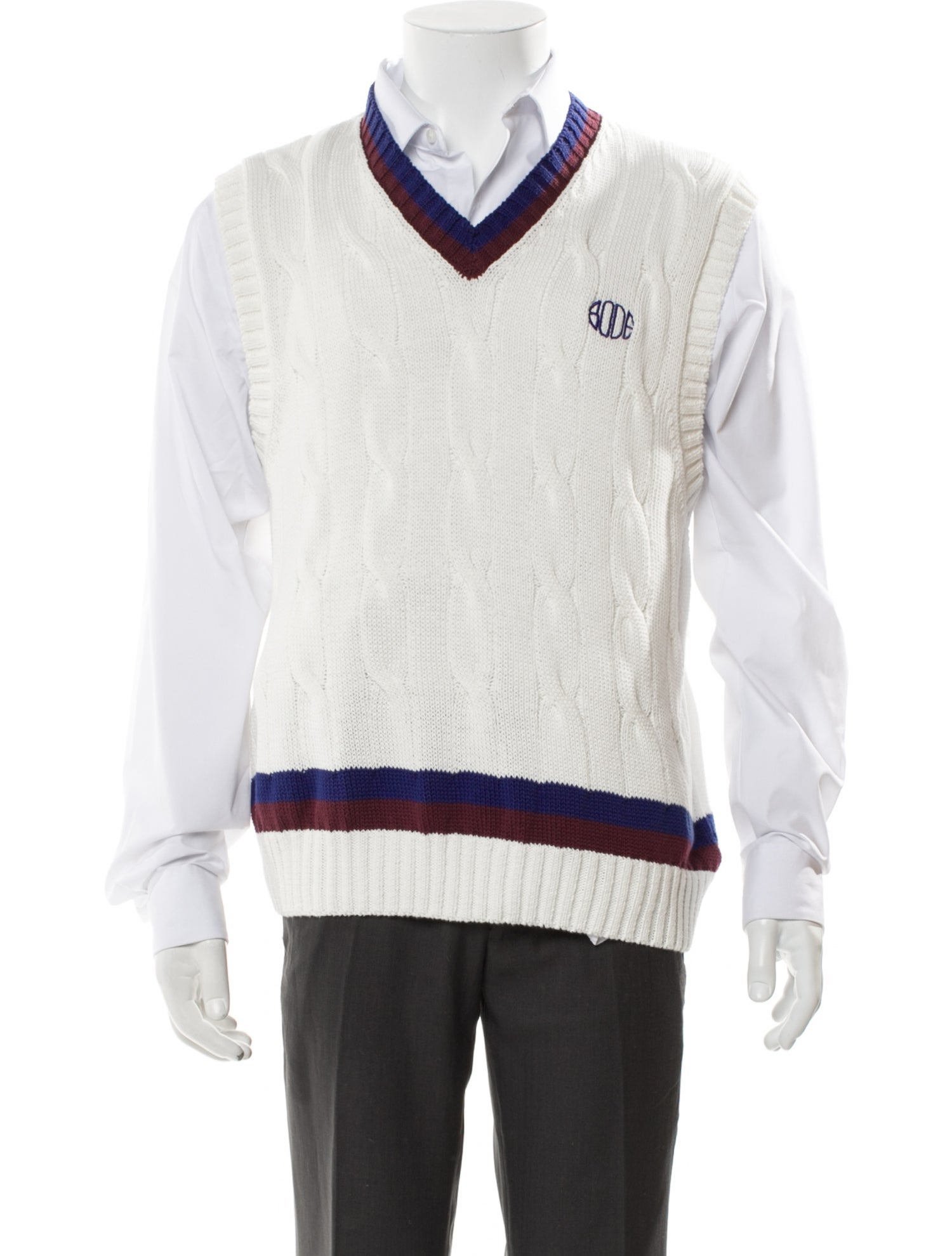 BODE Graphic Print V-Neck Sweater Vest