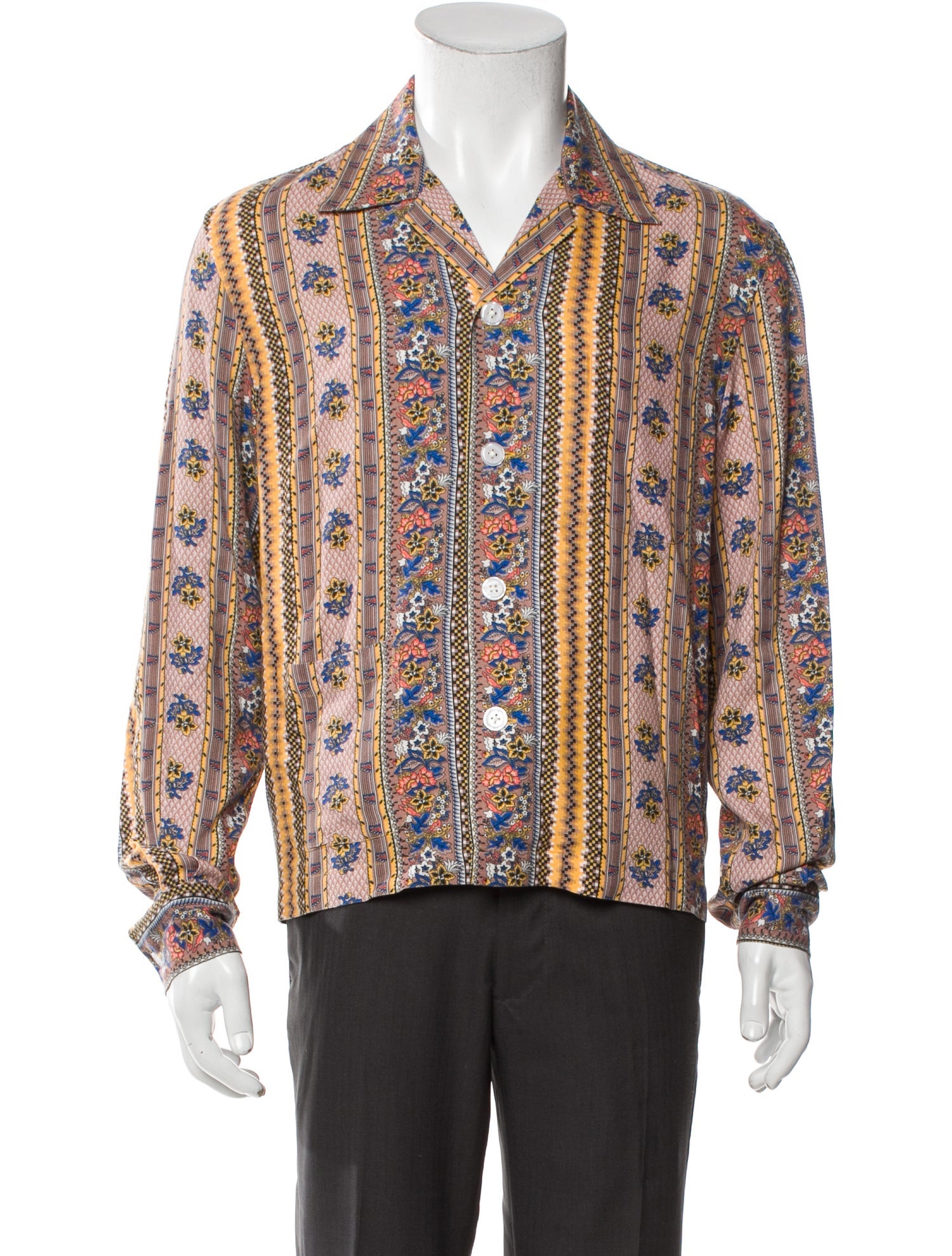 BODE Floral Print Long Sleeve Shirt