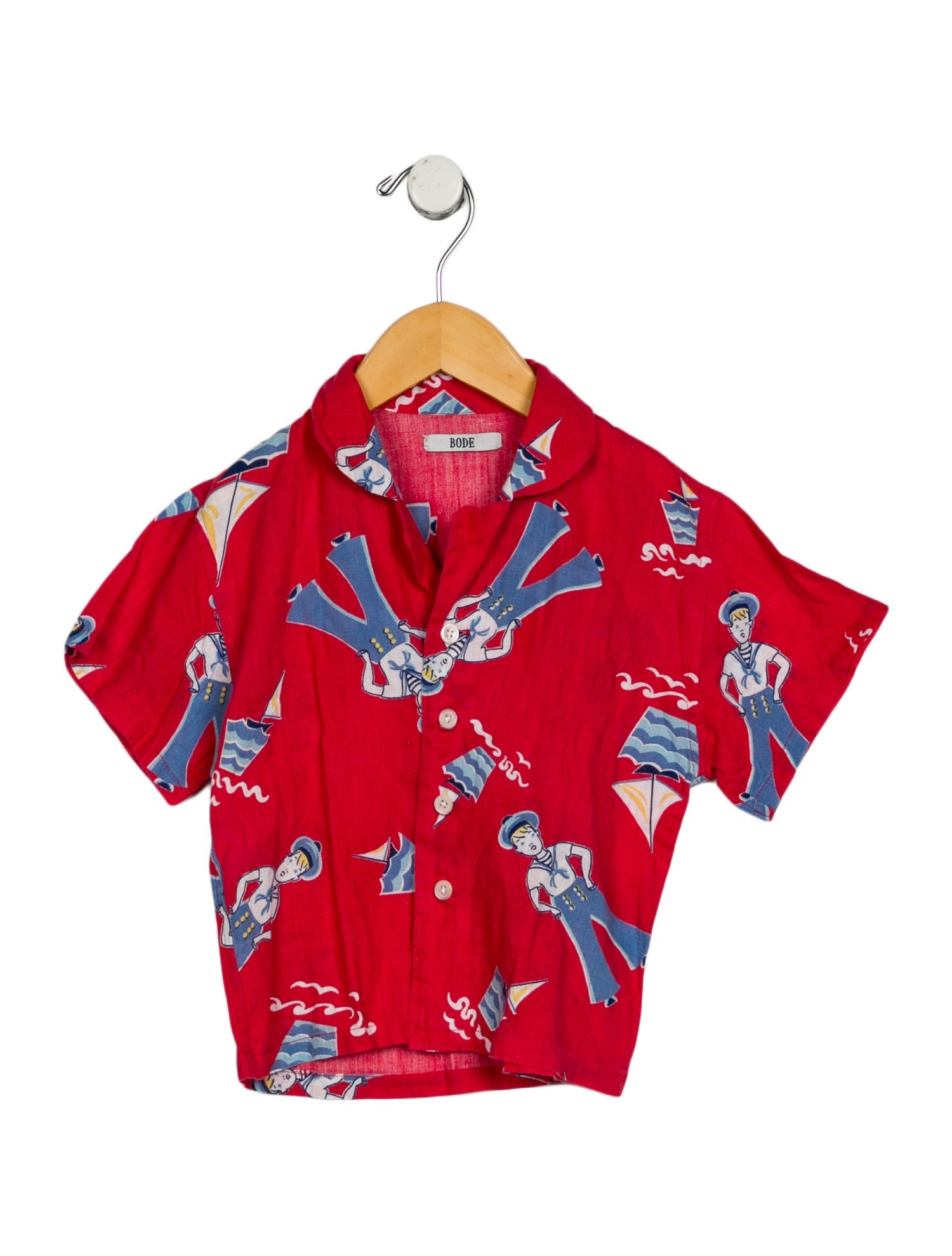 BODE toddler boys' printed short-sleeve top