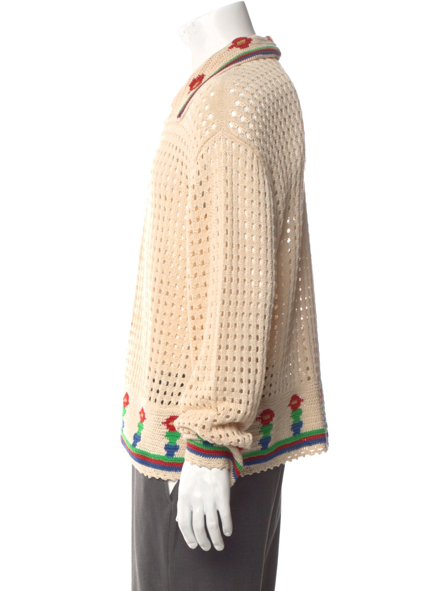 BODE Printed Mock Neck Cardigan