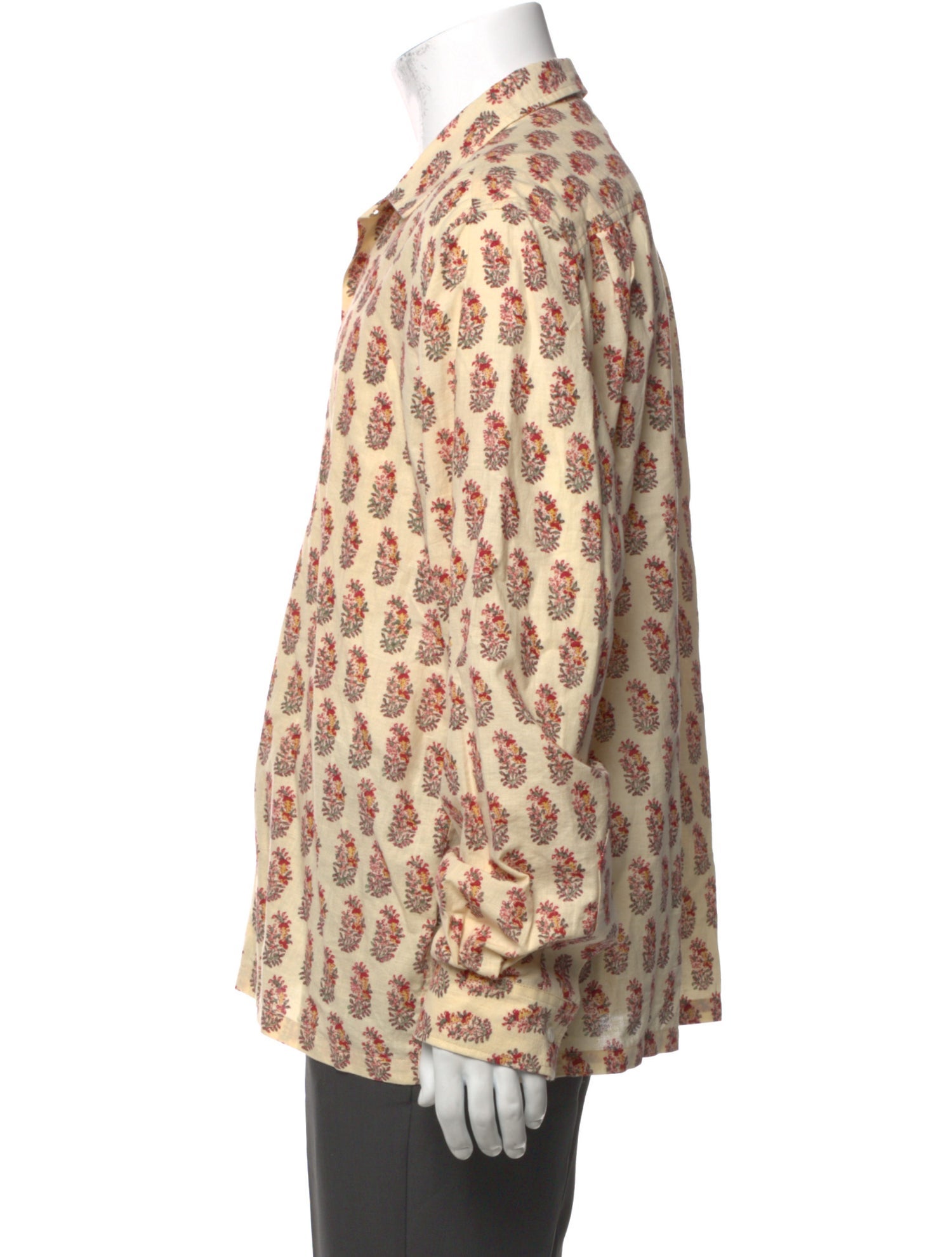 BODE Linen Printed Dress Shirt