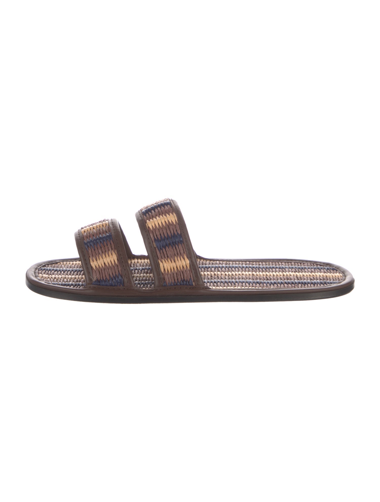 BODE Raffia Striped Slides