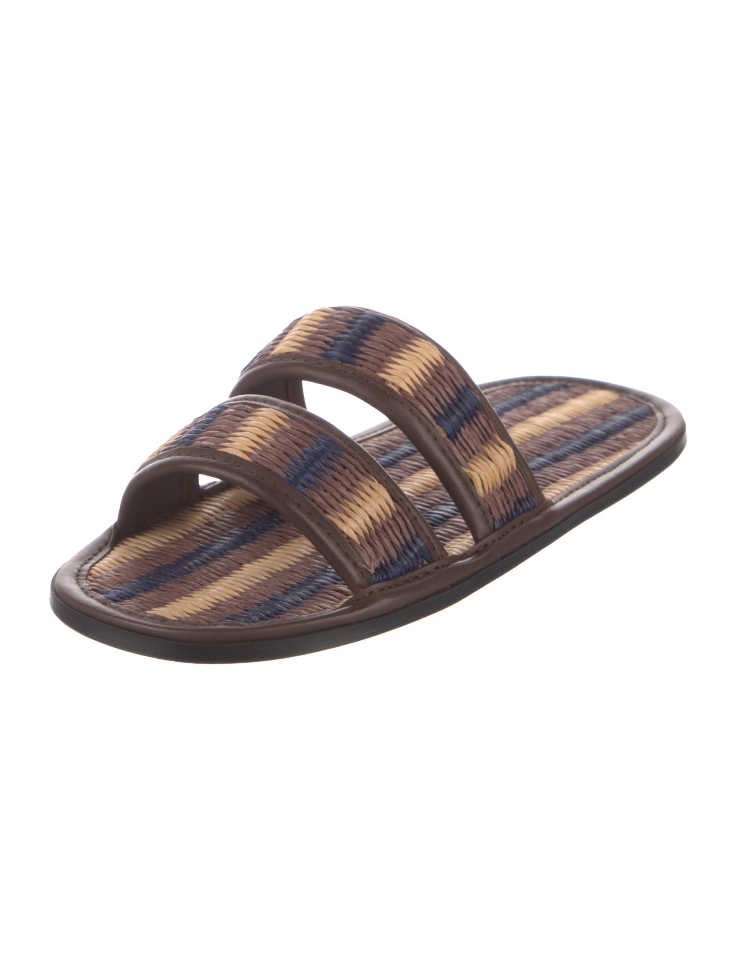 BODE Raffia Striped Slides