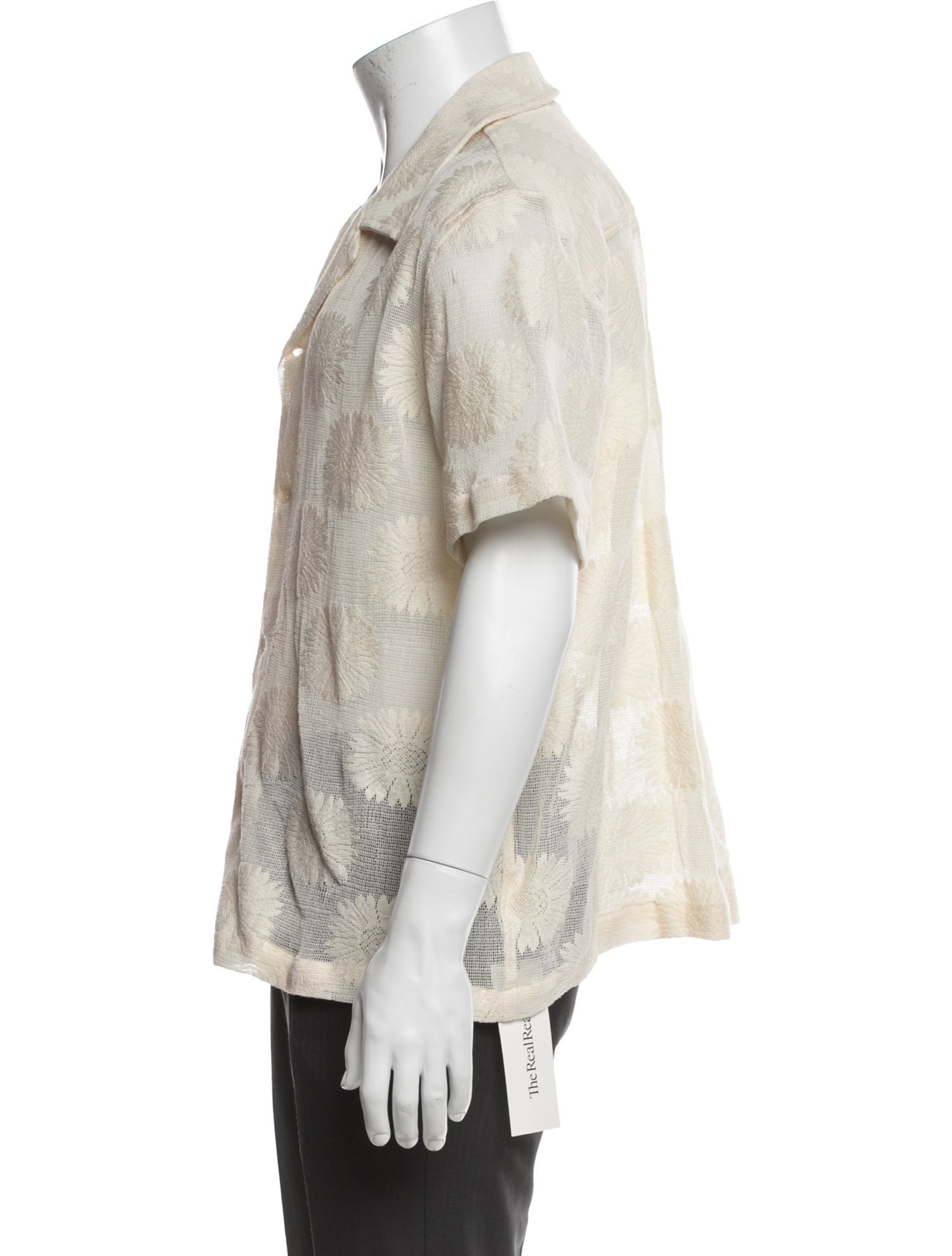 BODE Lace Pattern Short Sleeve Shirt