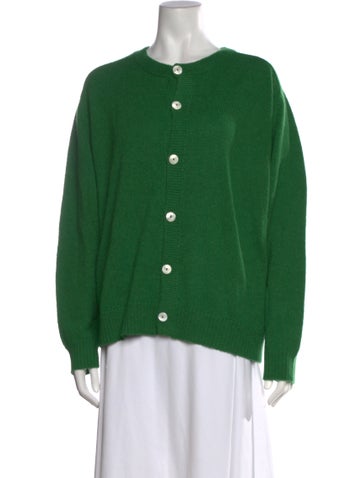 Pre-owned Bode Baby Alpaca Crew Neck Sweater In Green