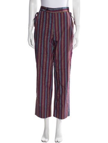 Pre-owned Bode Silk Wide Leg Pants In Purple