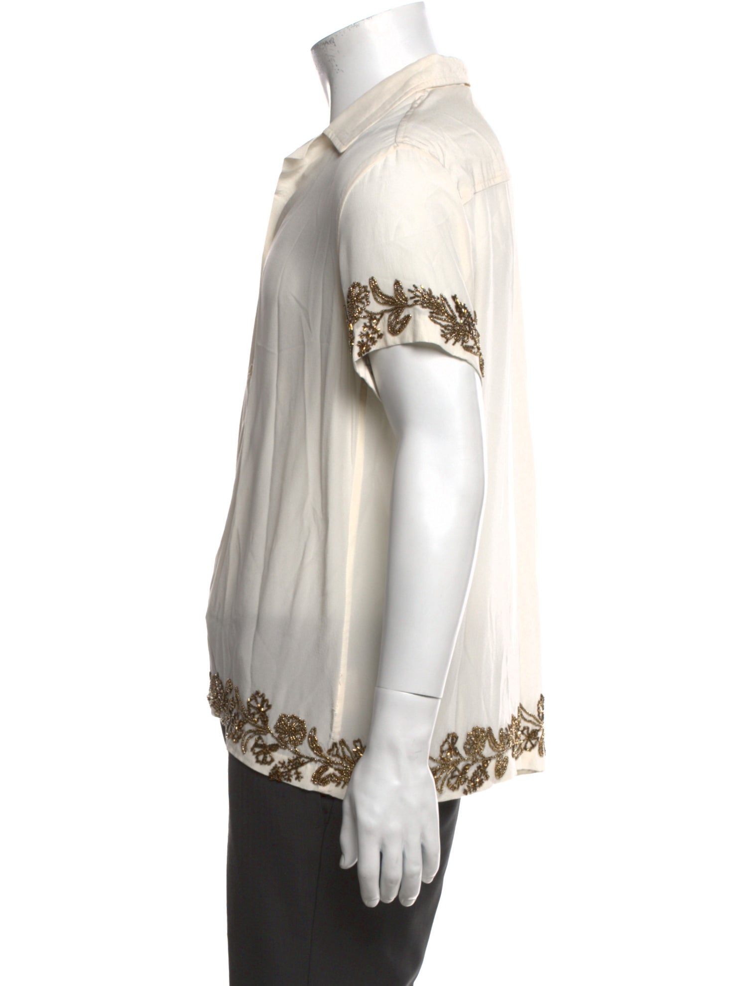 BODE Silk Graphic Print Shirt