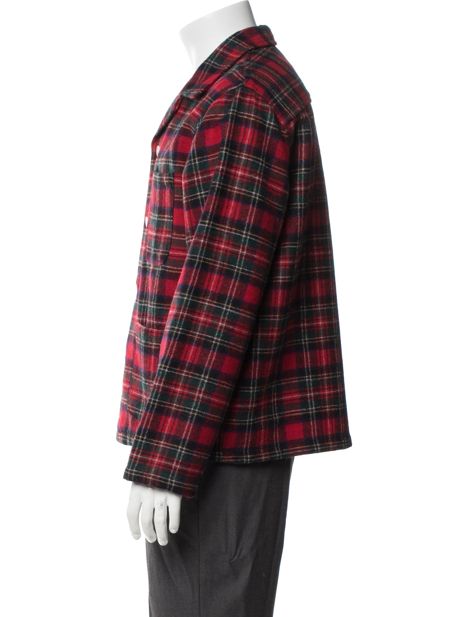 BODE Wool Plaid Print Jacket