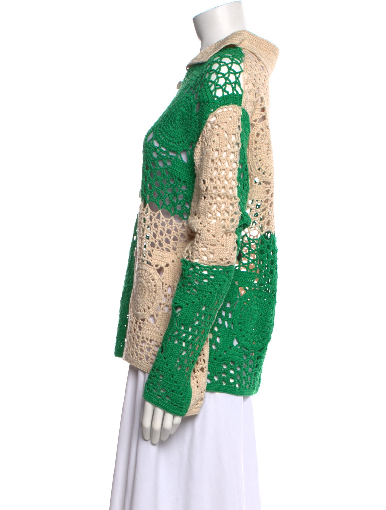 BODE Patterned Open Front Sweater