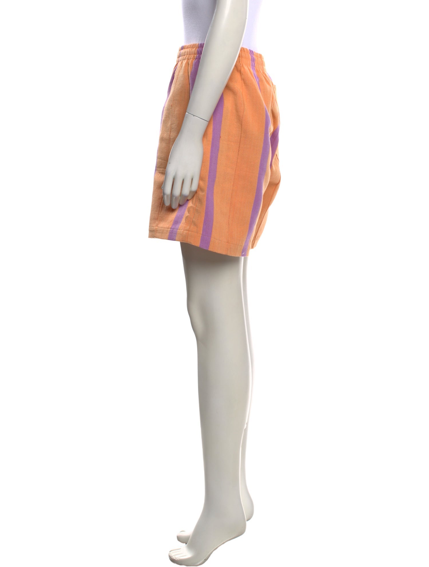 BODE Striped Mini Shorts